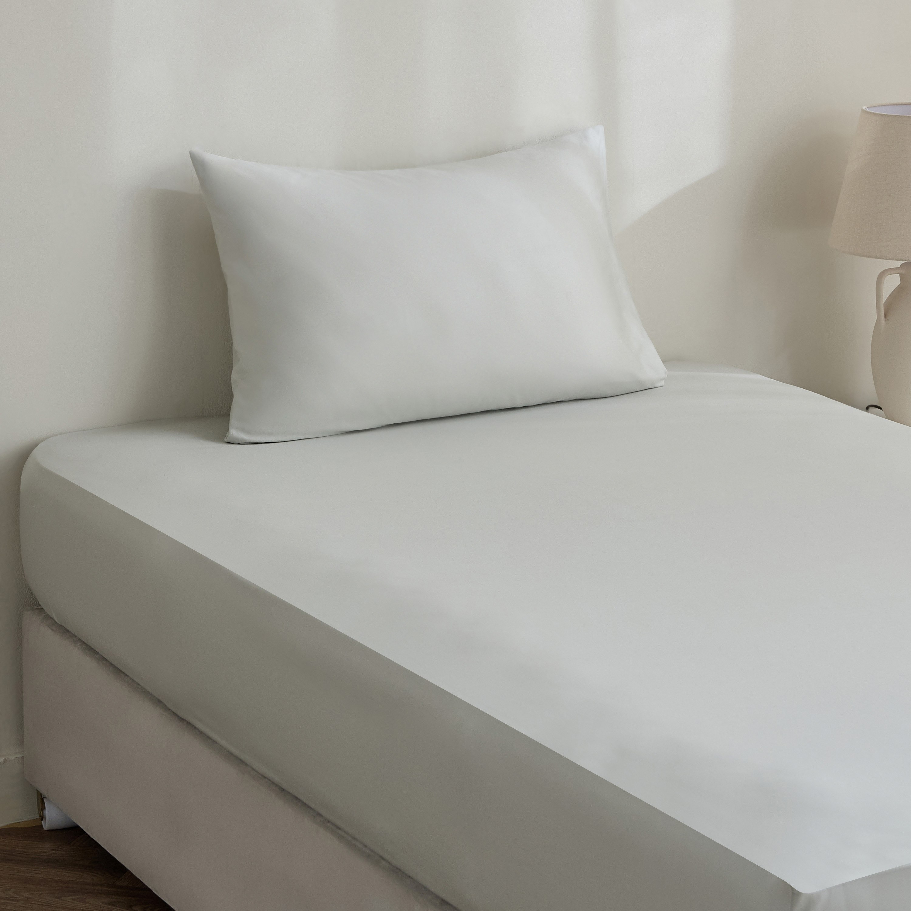 Avora 2-Piece 250 Thread Count Cotton Satin Twin Fitted Sheet Set - 120x200+40 cm-hbxhomeware-hbxbedroom-image-1