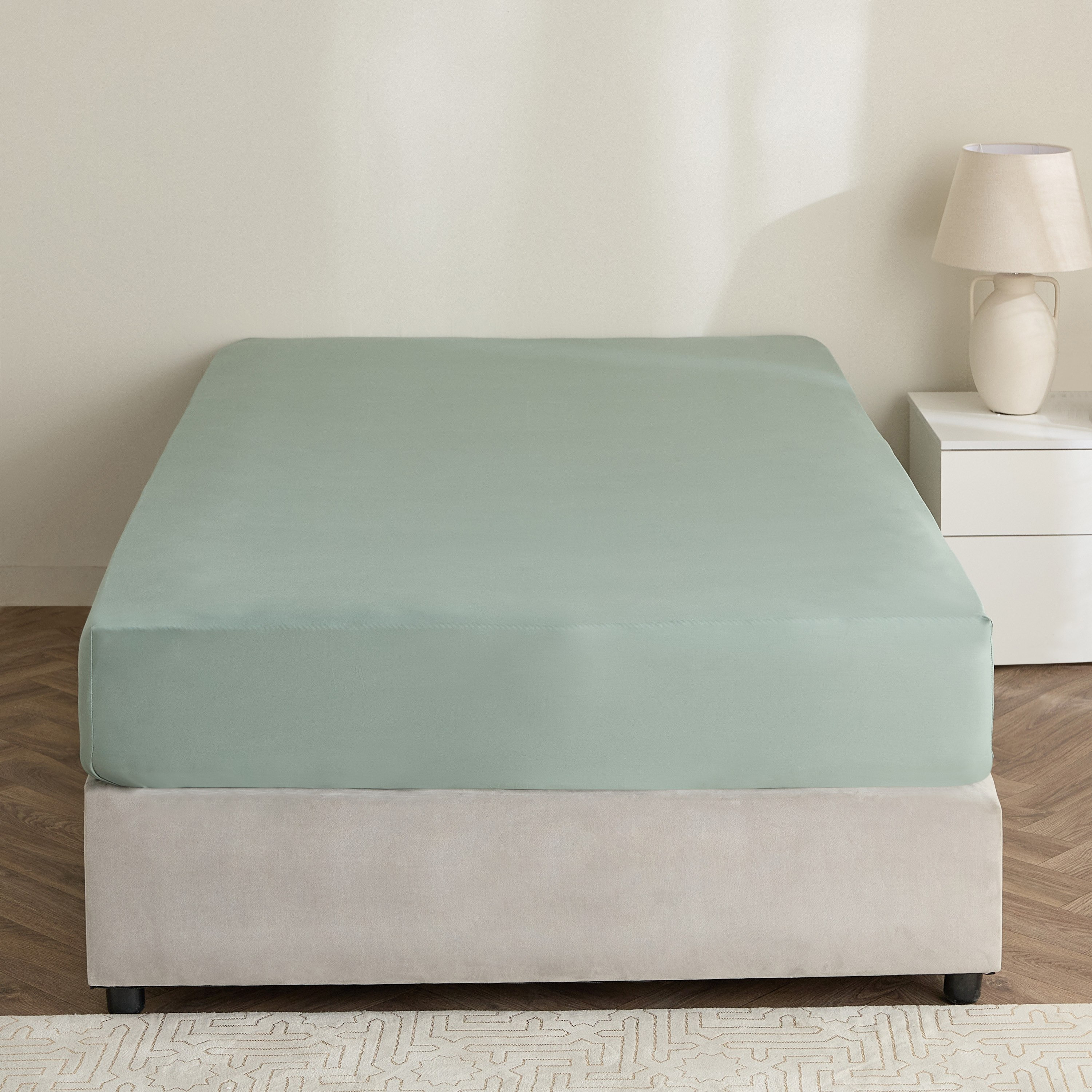 Avora 2-Piece 250 Thread Count Cotton Satin Twin Fitted Sheet Set - 120x200+40 cm-hbxhomeware-hbxbedroom-image-3