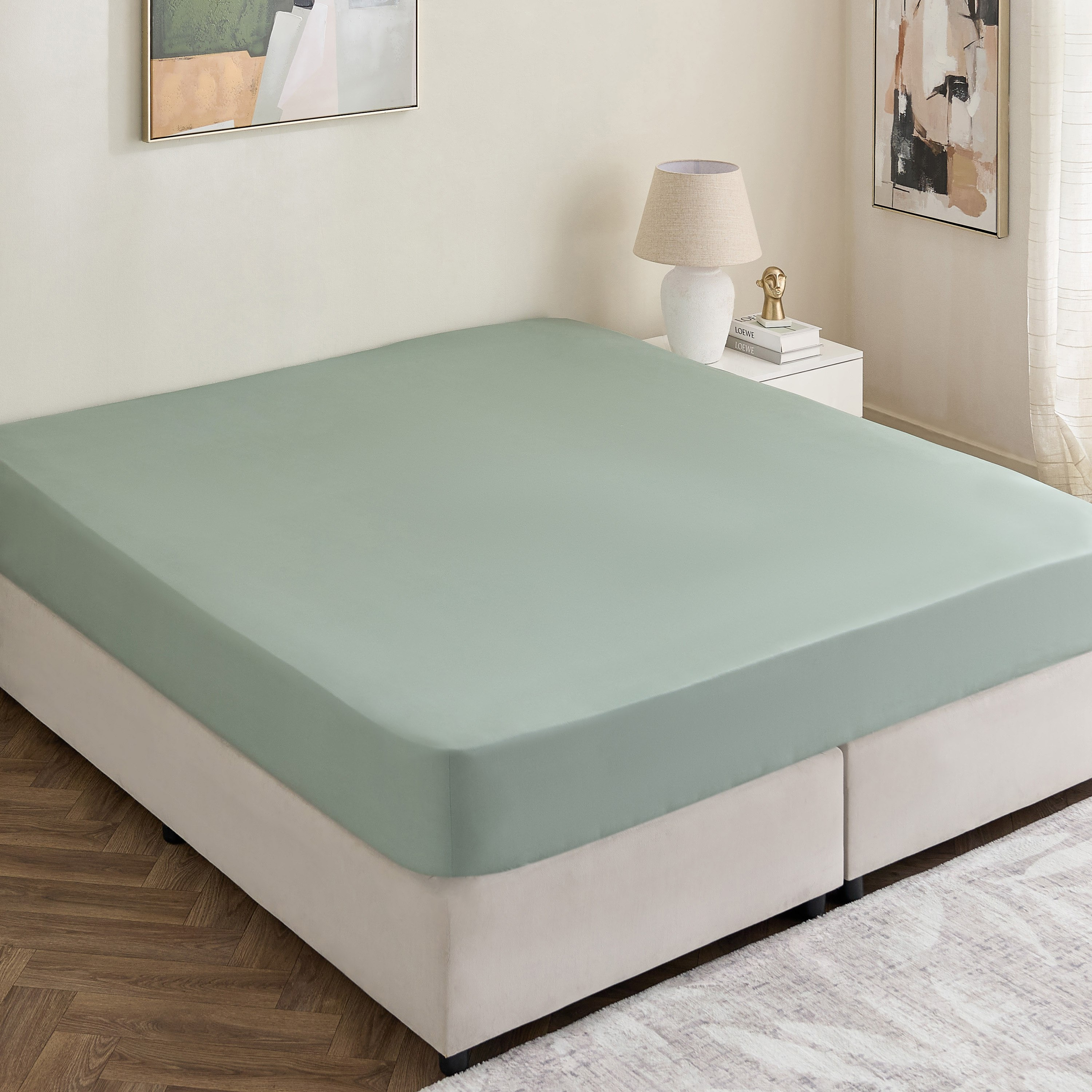 Avora 3-Piece 250 Thread Count Cotton Satin King Fitted Sheet Set - 180x200+40 cm-hbxhomeware-hbxbedroom-image-2
