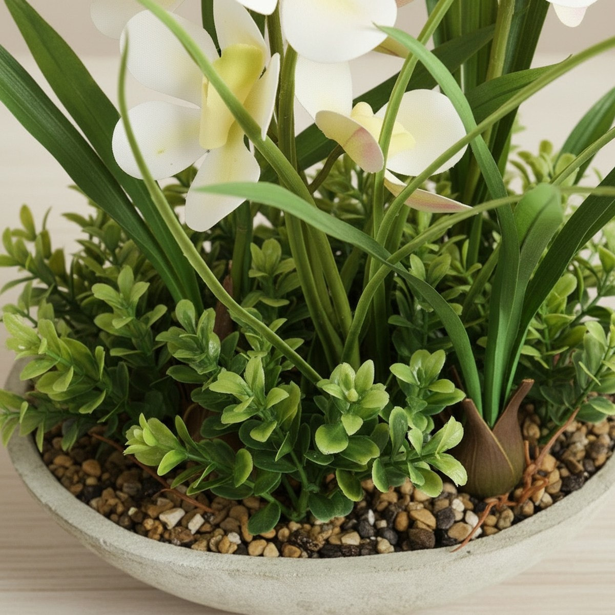 Areos Artificial Orchid Plant in Paper Pulp Pot - 51 cm-hbxlivingroom-decorandaccessories-plantersandurns-image-2