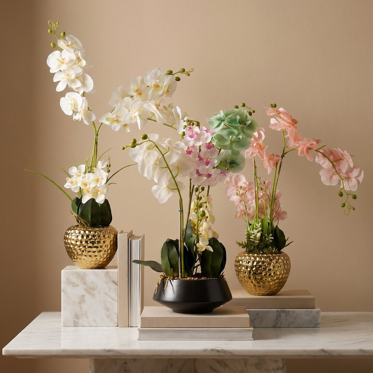 Areos Artificial Orchid Plant in Ceramic Pot - 55 cm-hbxlivingroom-decorandaccessories-plantersandurns-image-4