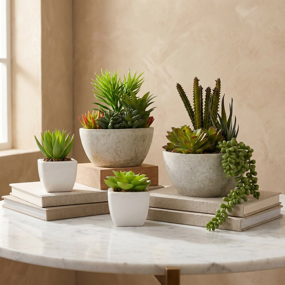 Tant Artificial Succulent Potted Plant in Pot - 6.5 cm-hbxlivingroom-decorandaccessories-plantersandurns-image-4