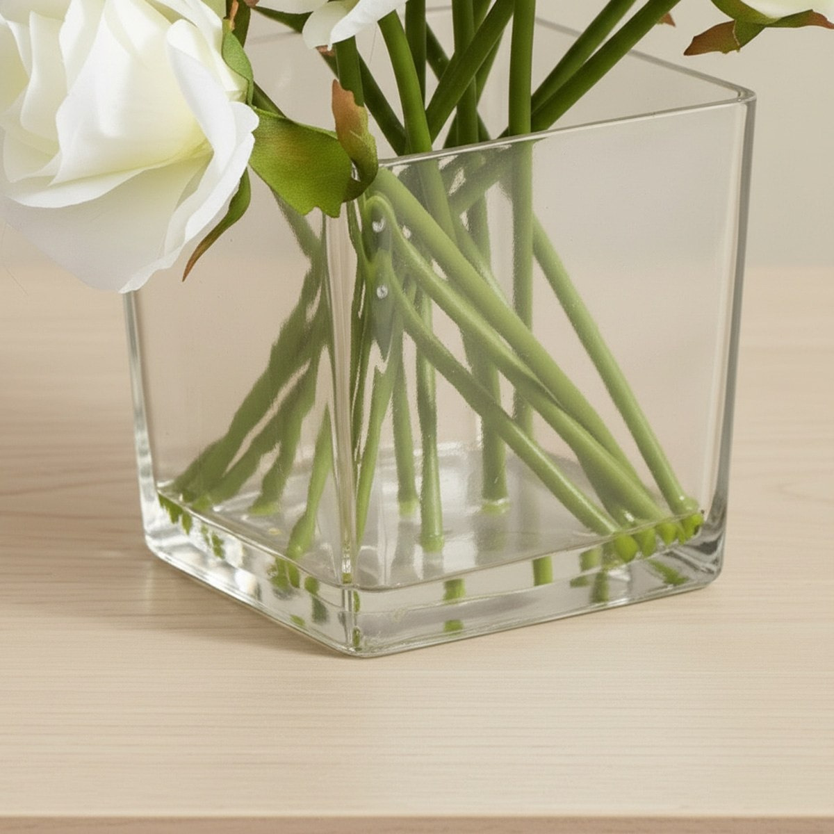 Areos Artificial Fake Water Potted Flower in Glass Pot - 24 cm-hbxlivingroom-decorandaccessories-plantersandurns-image-3