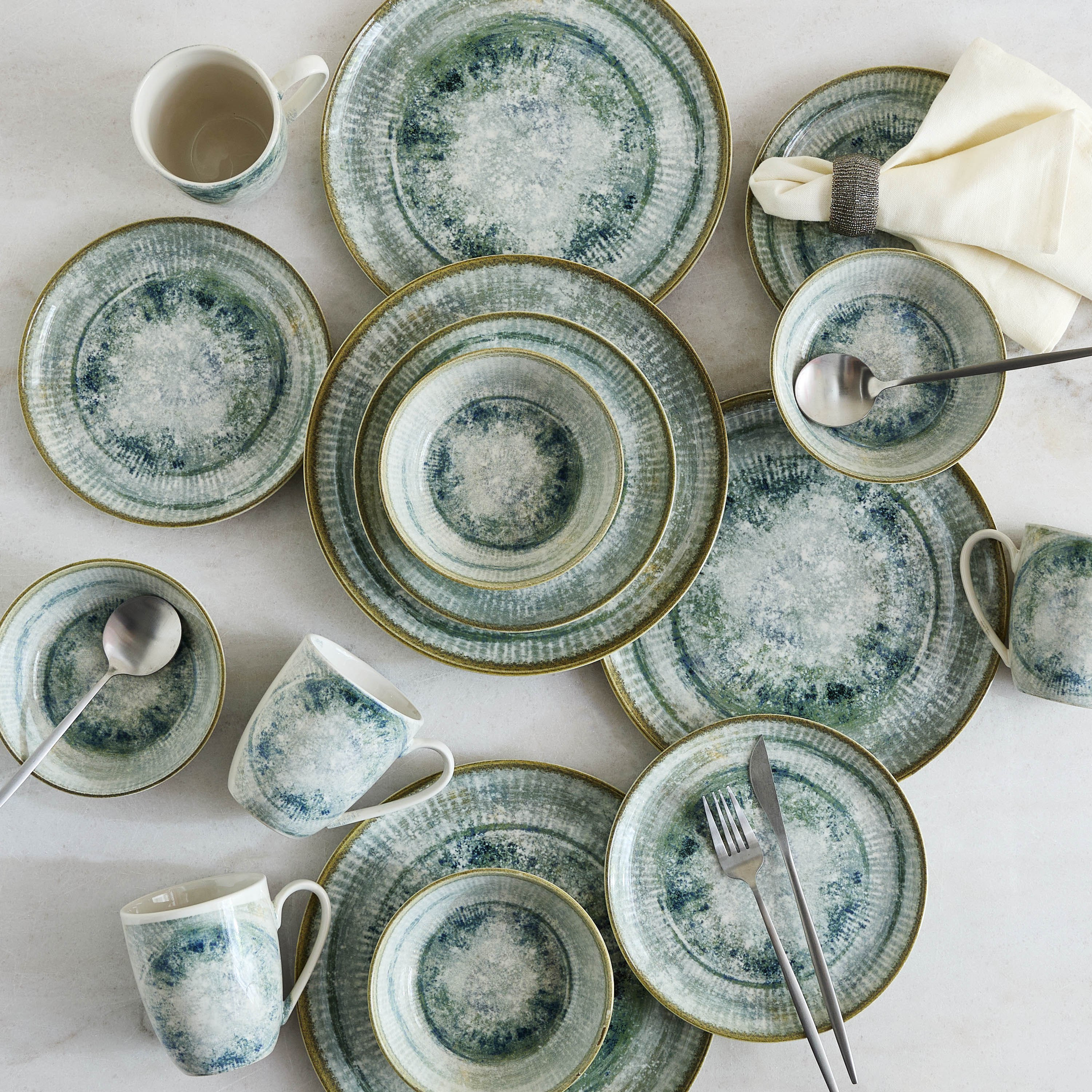 طقم عشاء سيراميك راقي 16 قطعة يخدم 4 من إليجانزا-hbxdiningroom-tabletop-dinnersets-image-6