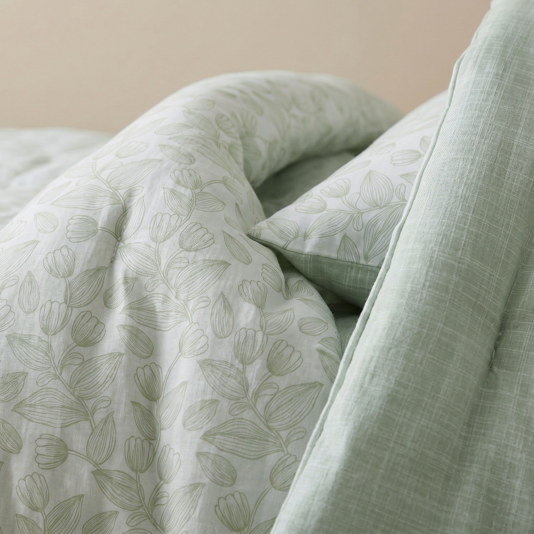 Aurora 2-Piece Fresh Leaf Printed Cotton Single Comforter Set - 135x220 cm-hbxhomeware-hbxbedroom-image-3