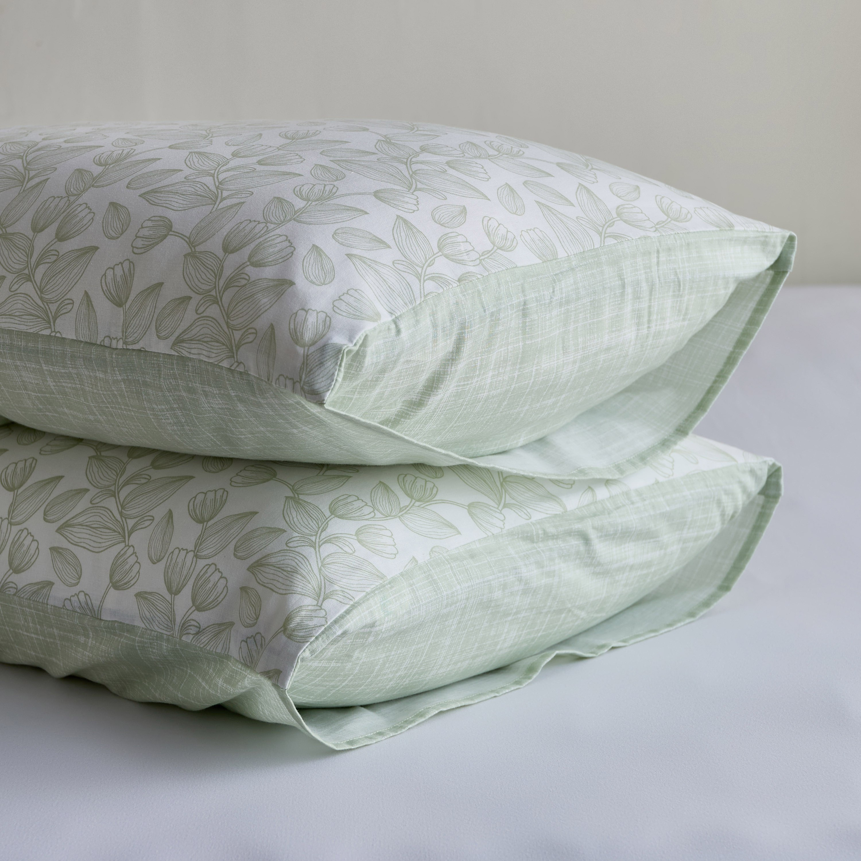 Aurora Fresh Leaf Printed Cotton 3-Piece Twin Comforter Set - 160x220 cm-hbxhomeware-hbxbedroom-image-6