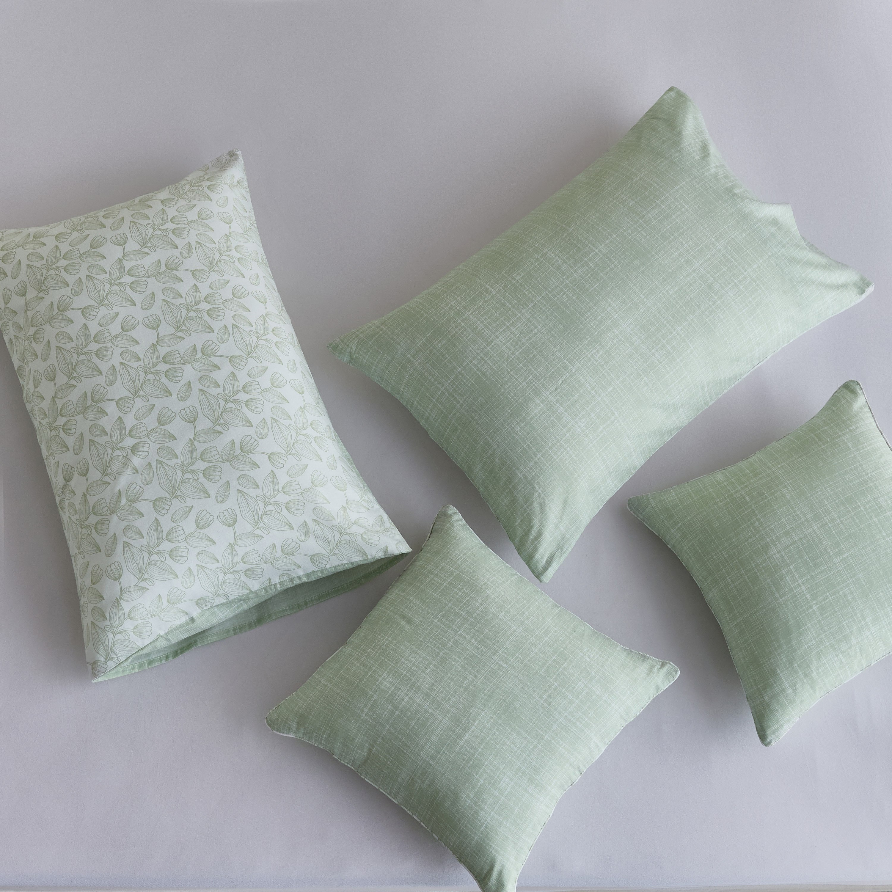 Aurora Fresh Leaf Printed Cotton 5-Piece King Comforter Set - 220x240 cm-hbxhomeware-hbxbedroom-image-5