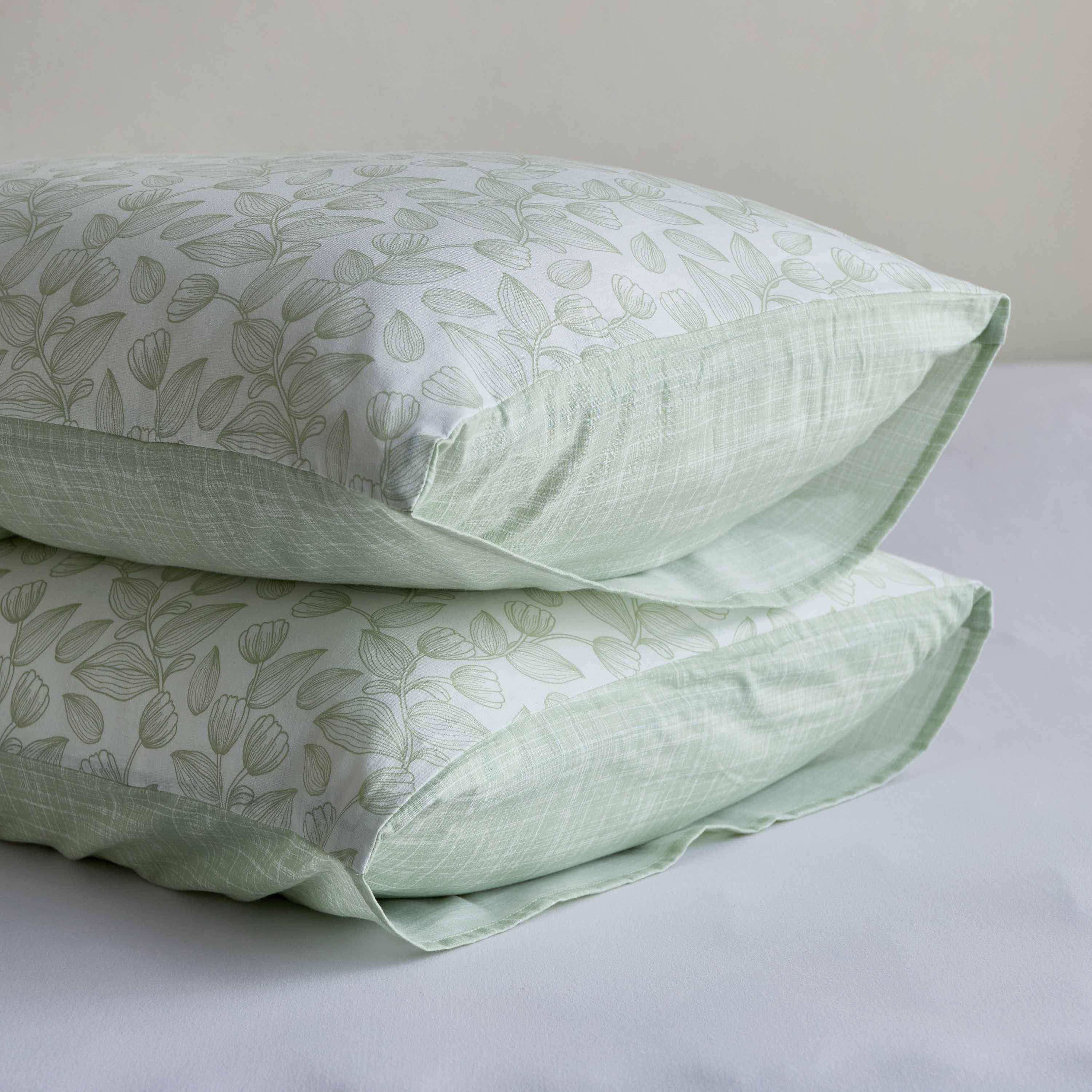 Aurora Fresh Leaf Printed Cotton 5-Piece King Comforter Set - 220x240 cm-hbxhomeware-hbxbedroom-image-6