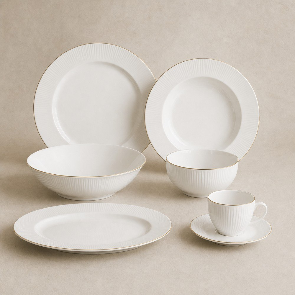 طقم سفرة منقوش 32 قطعة من أوركيد - يخدم 6-hbxdiningroom-tabletop-dinnersets-image-1