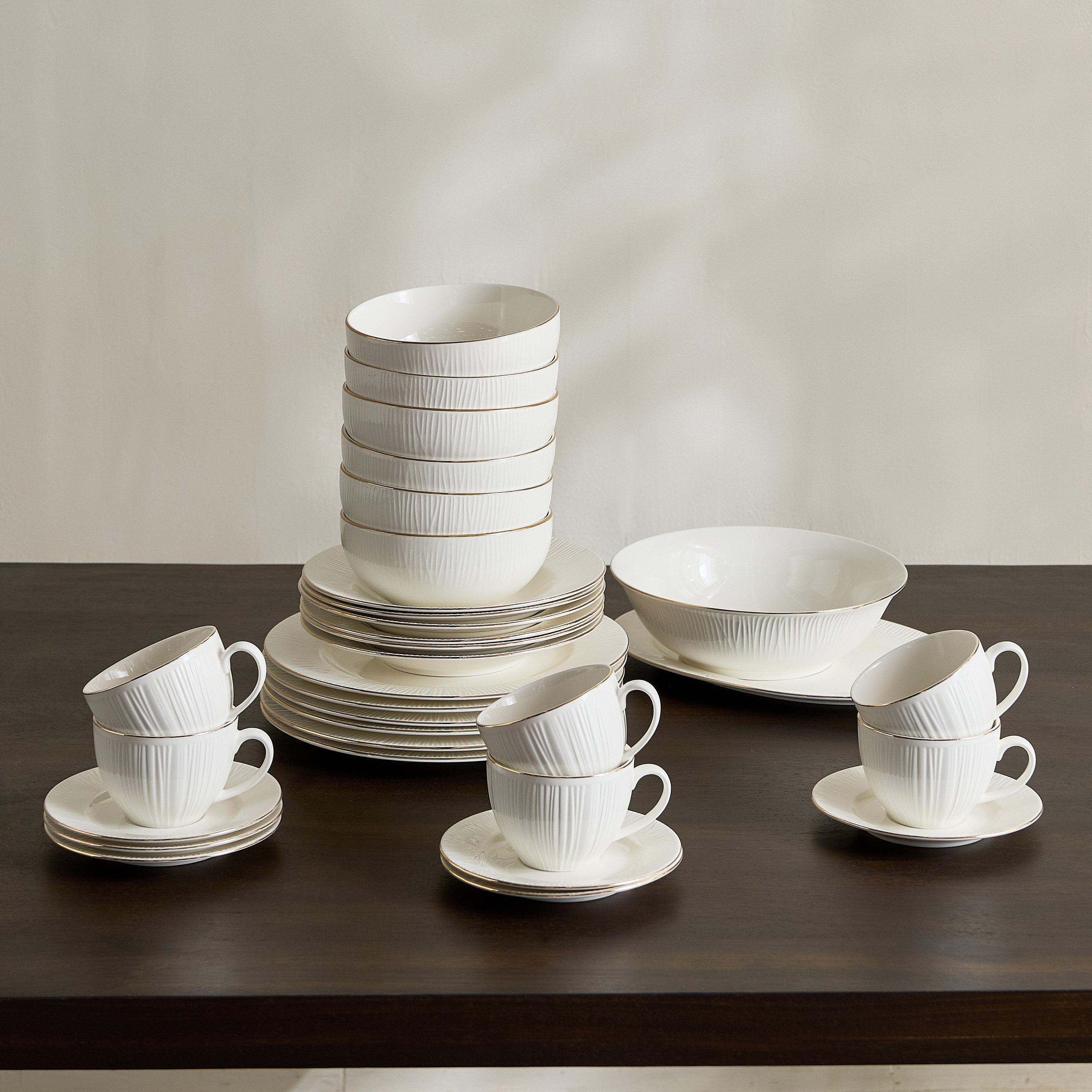 طقم سفرة منقوش 32 قطعة من أوركيد - يخدم 6-hbxdiningroom-tabletop-dinnersets-image-5