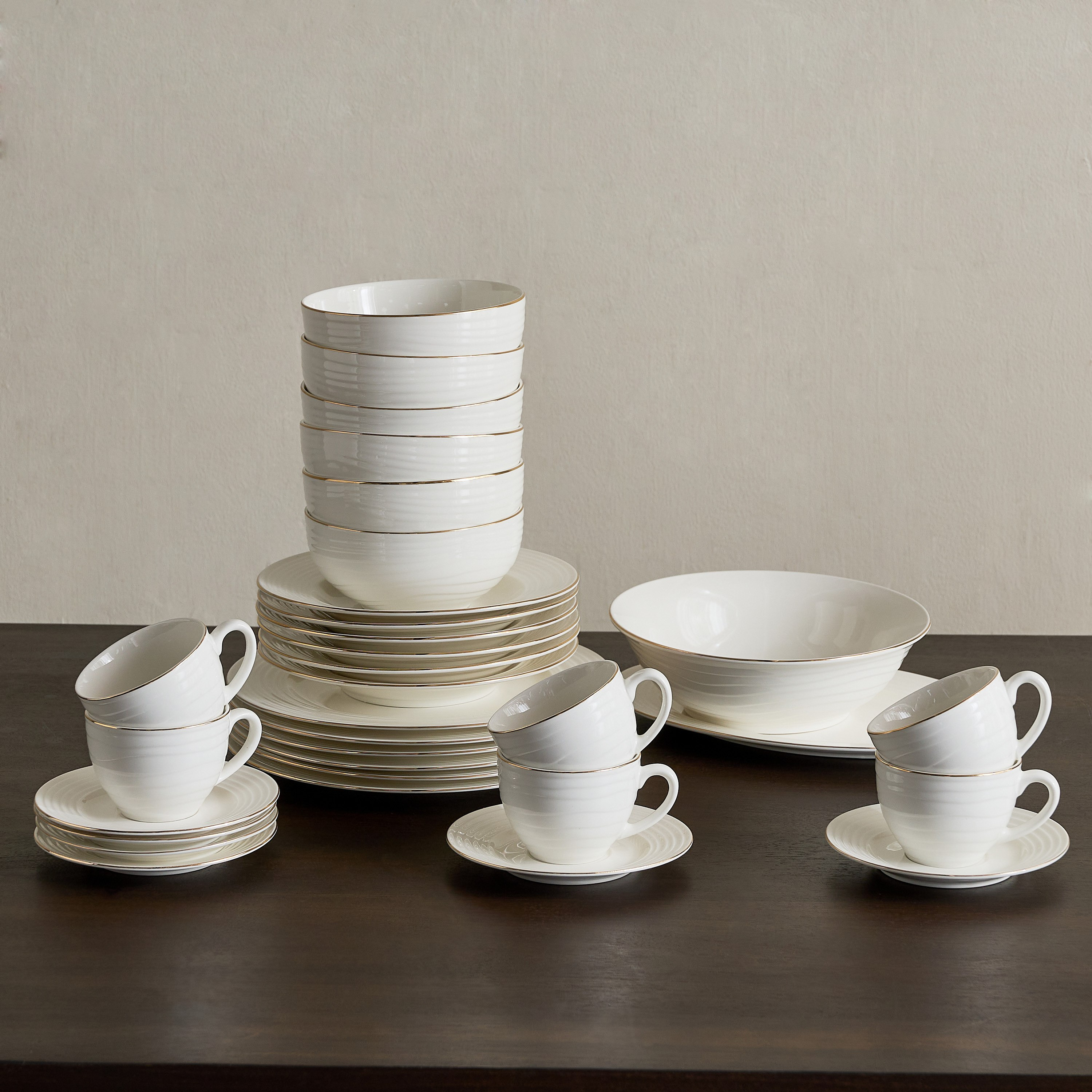 طقم سفرة 32 قطعة بنقوش من أوركيد - يخدم 6-hbxdiningroom-tabletop-dinnersets-image-5