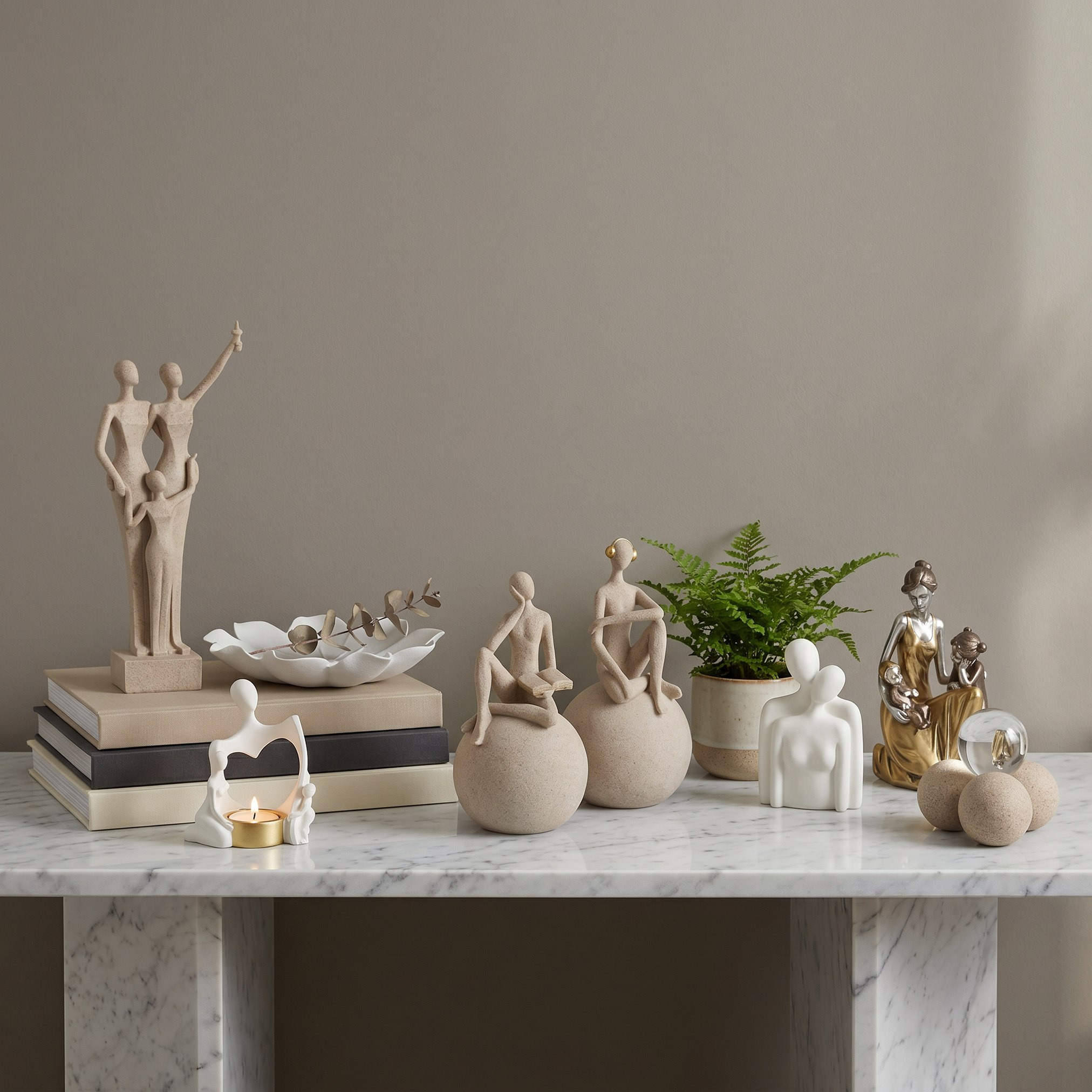 Wren Ema Monochrome Decorative Flower Tray - 25.5x25x4.5 cm-hbxhomeware-hbxdecorandfurnishings-image-4