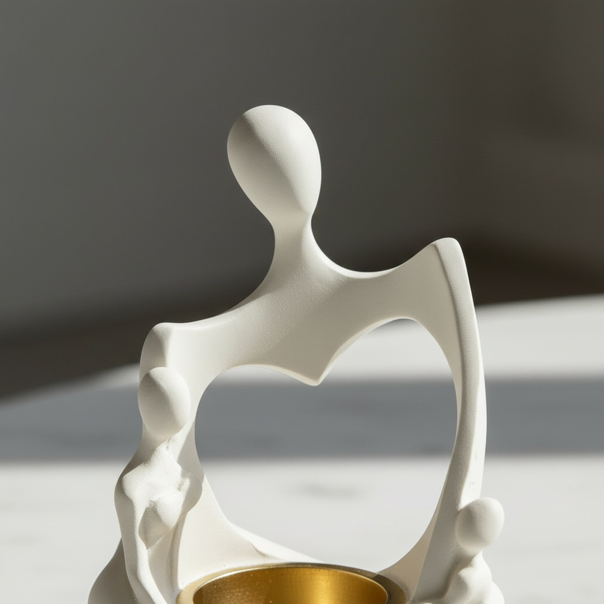 Wren Ema Monochrome Decorative Tealight Candleholder - 10.8x8x13 cm-hbxlivingroom-decorandaccessories-candleholders-image-4