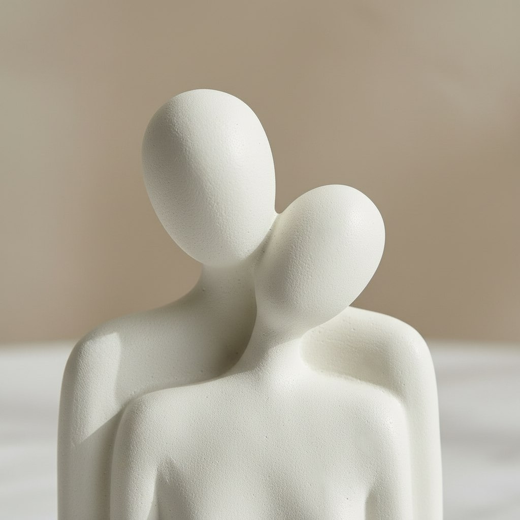 Wren Ema Monochrome Decorative Couple Figurine - 8.6x4.4x13.8 cm-hbxhomeware-homedecor-figurinesandornaments-image-2