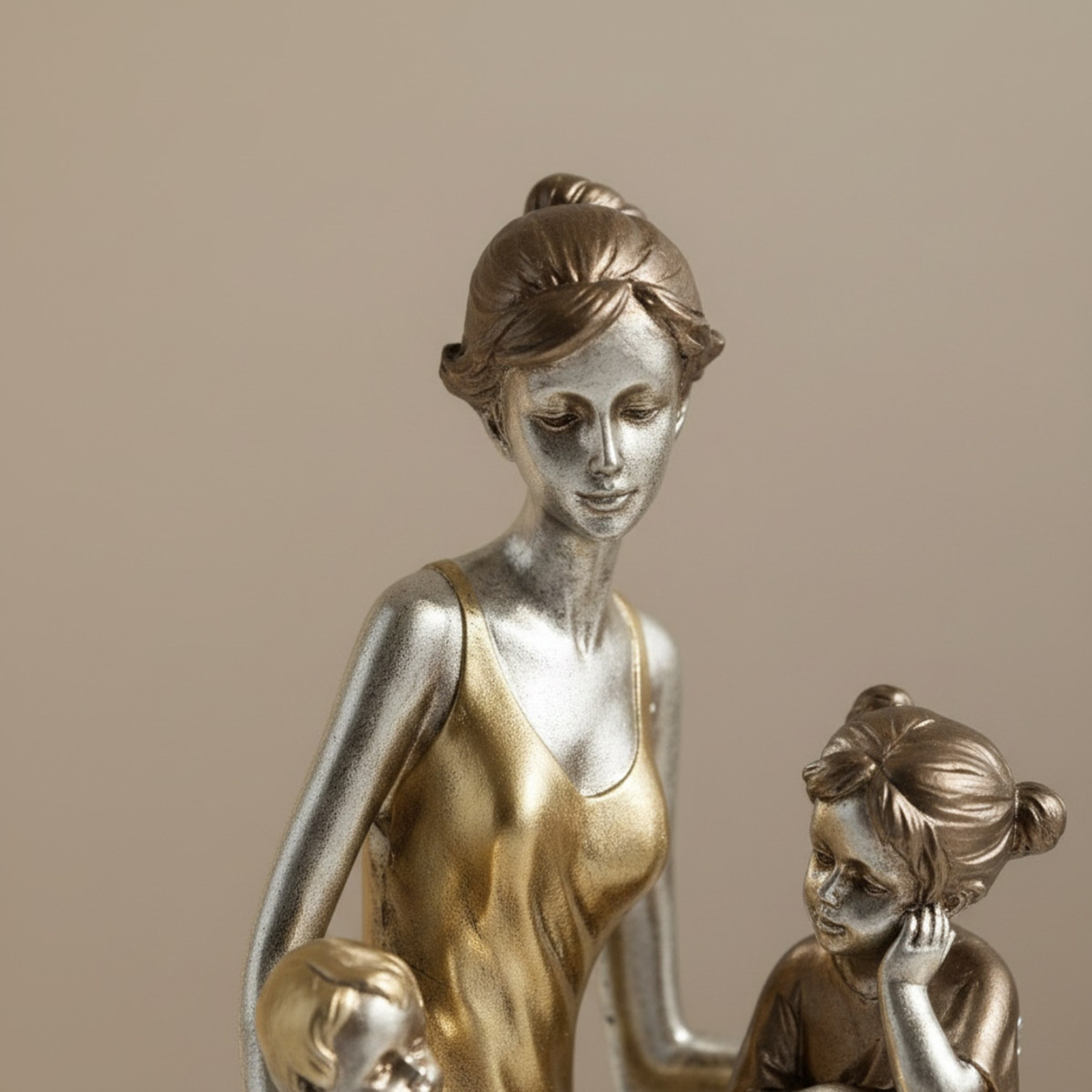 Wren Ema Aurum Decorative Mother with Children Figurine - 10.3x7.3x18 cm-hbxhomeware-homedecor-figurinesandornaments-image-2