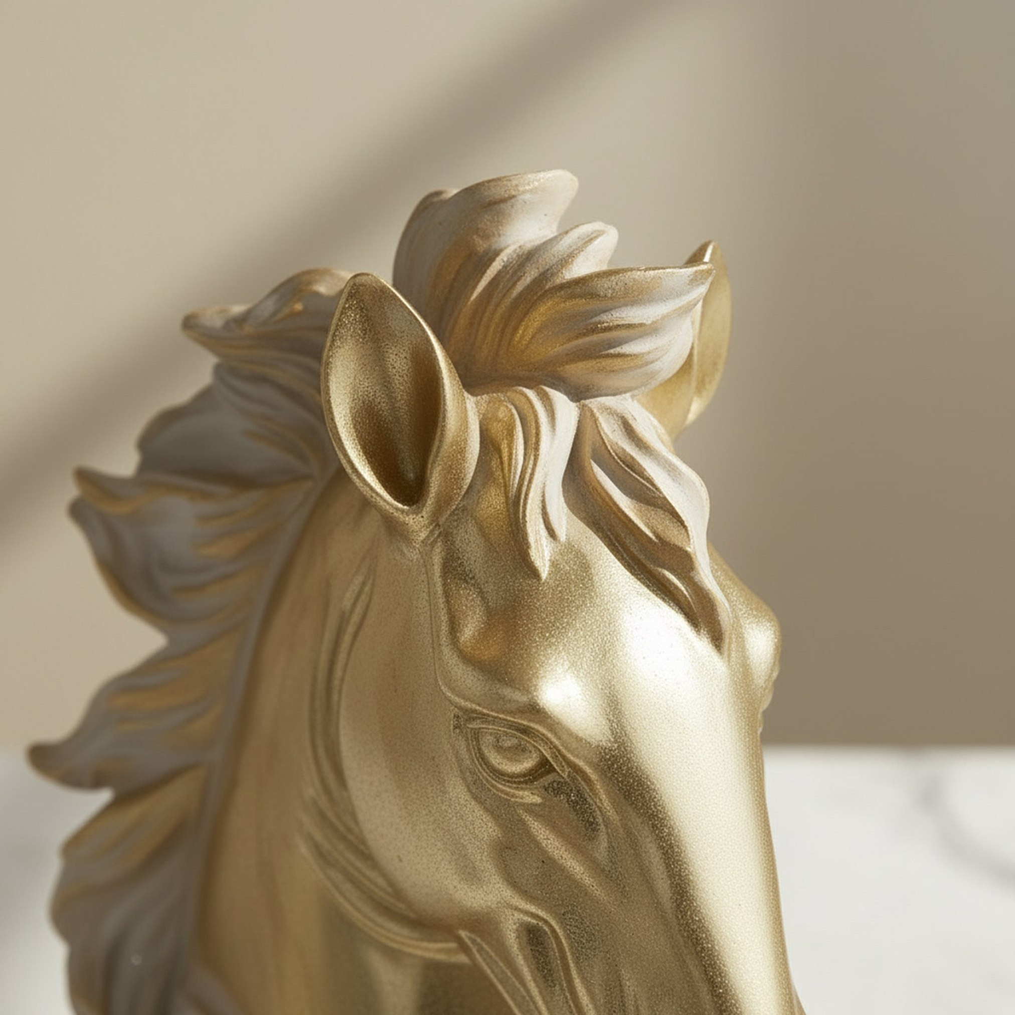 تمثال ديكور لرأس حصان بتشطيب ذهبي من ورين إيما - 22×10×28.5 سم-hbxhomeware-homedecor-figurinesandornaments-image-3