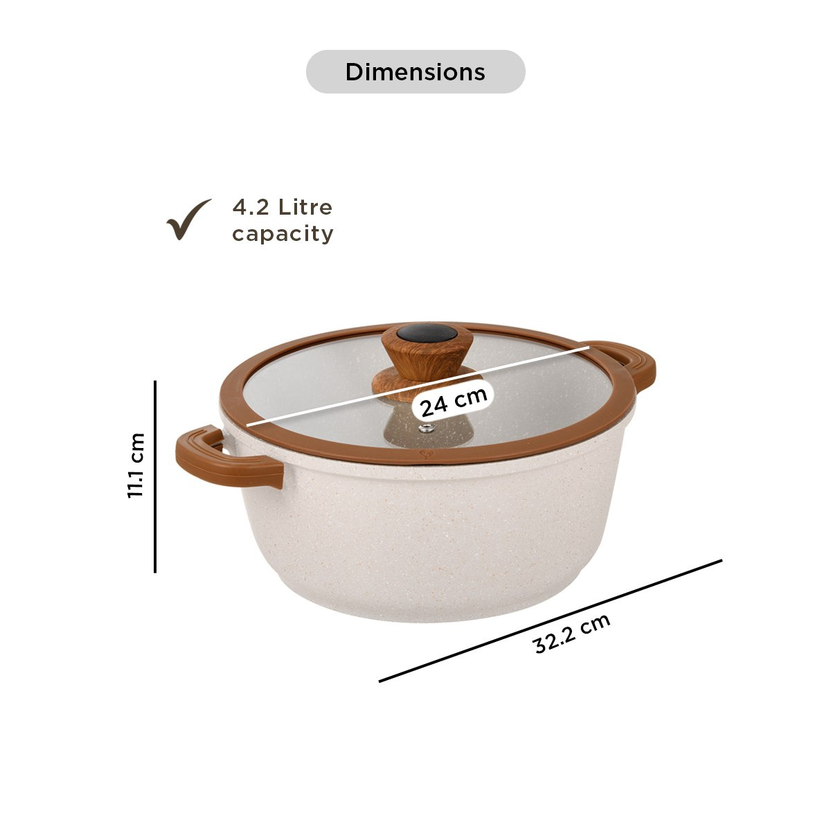 La Natura Deep Casserole with Lid and Trivet - 24 cm-hbxdecorandfurnishings-tabletop-serveware-image-10