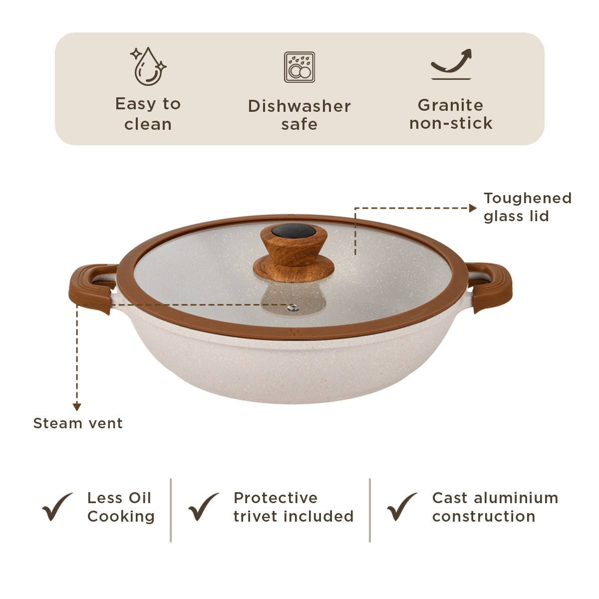 La Natura Shallow Casserole with Lid and Trivet - 28 cm-hbxdecorandfurnishings-tabletop-serveware-image-8