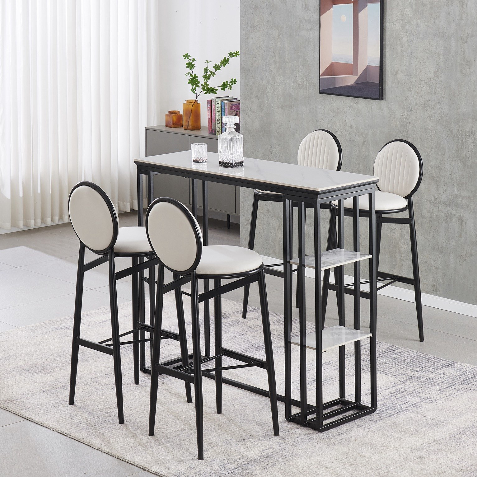 Delmar 4-Seater Sintered Stone Small Bar Table-hbxfurniture-diningroom-barcountersandbarstools-image-8