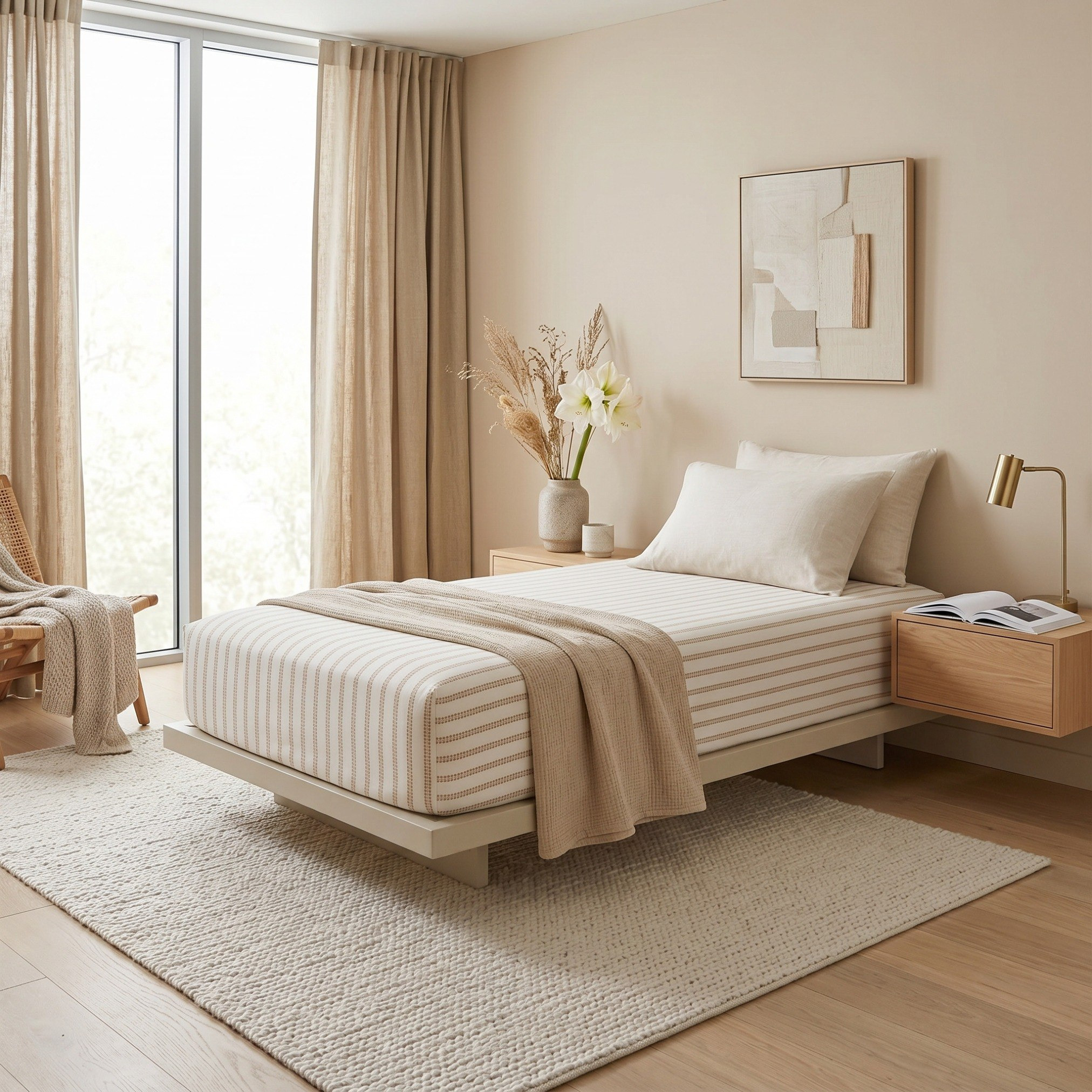 Albania Leafaura Cotton Twin Fitted Sheet - 120x200+25 cm-hbxhomeware-hbxkidsandyouth-image-3