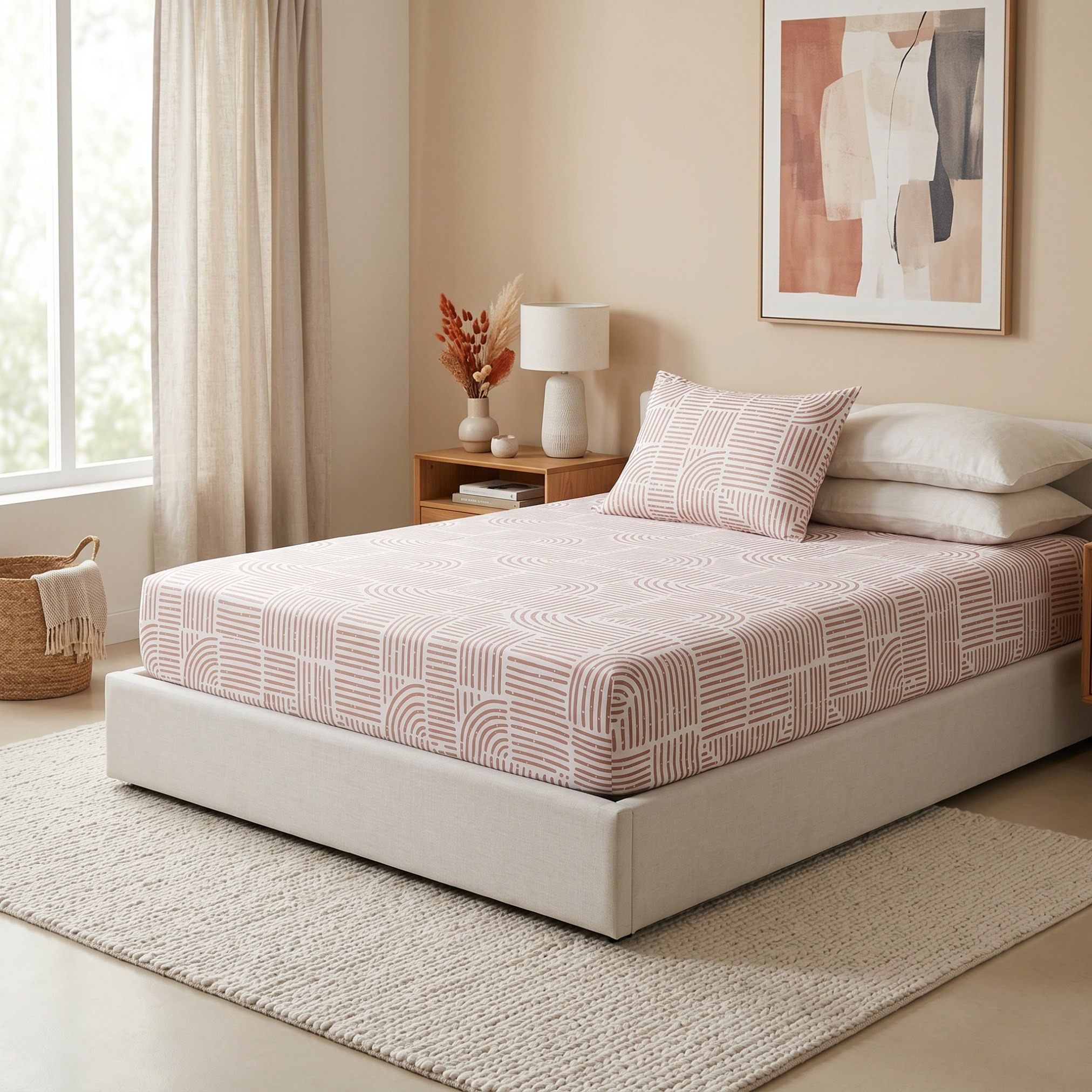 Albania Forme Cotton King Fitted Sheet - 180x200+25 cm-hbxhomeware-hbxbedroom-image-3