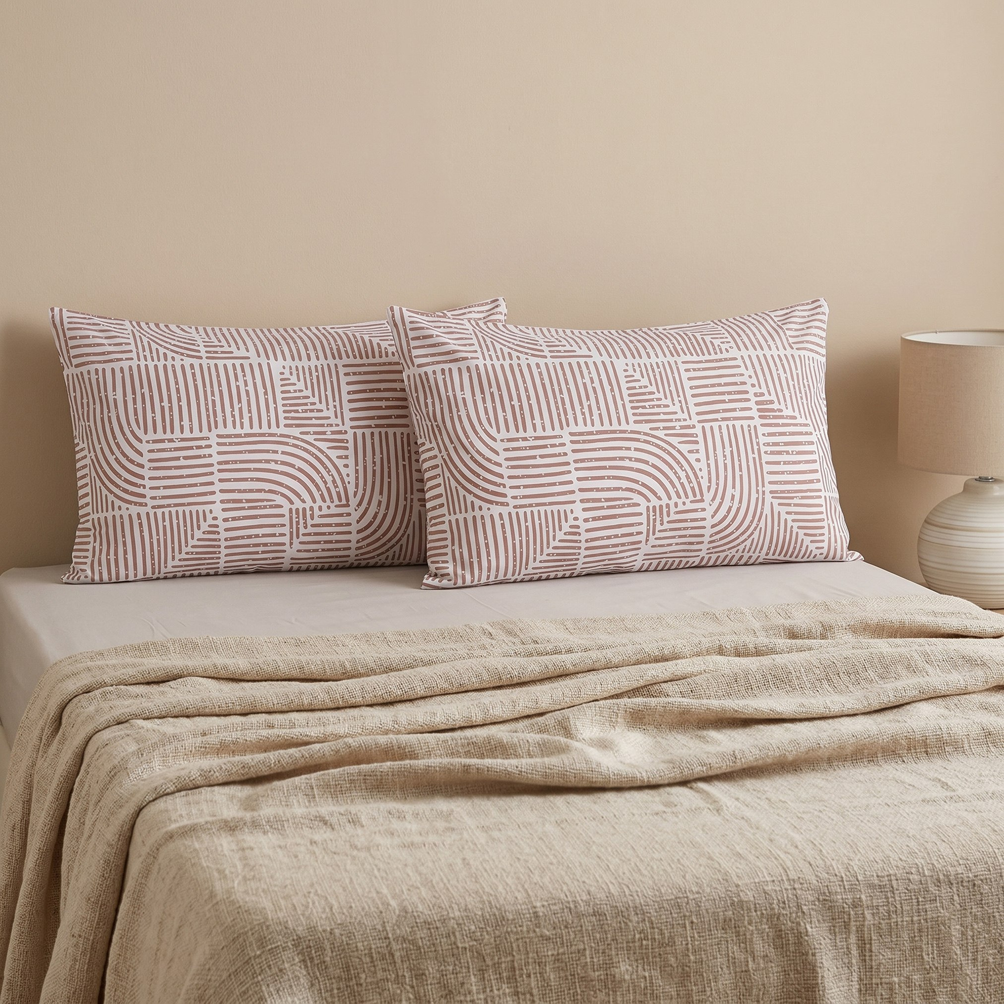 Albania Design 2-Piece Polycotton Pillowcase Set - 50x75 cm-hbxhomeware-hbxbedroom-image-1