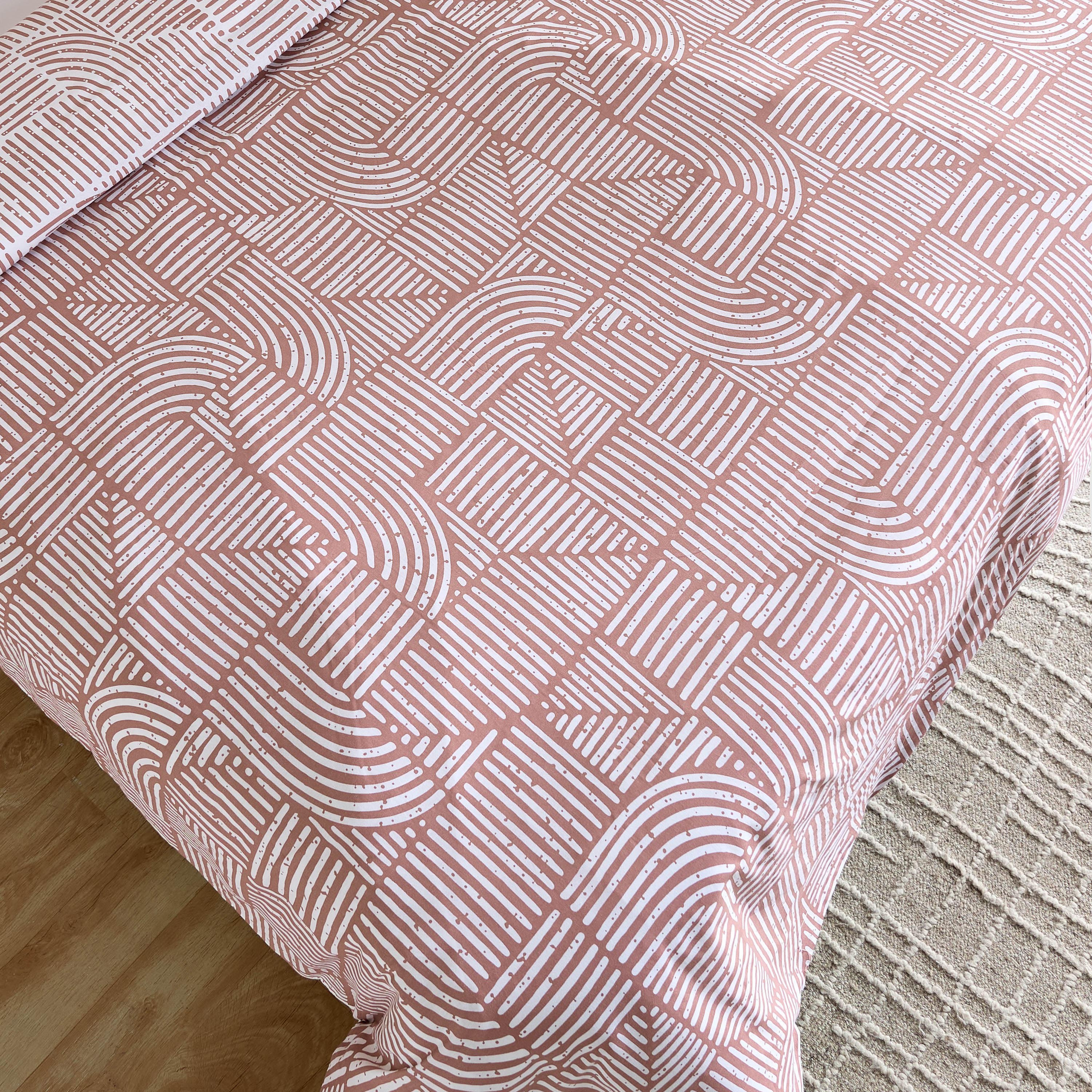 Albania Forme 3-Piece Cotton Printed Queen King Duvet Cover Set - 220x220 cm-hbxhomeware-hbxbedroom-image-4