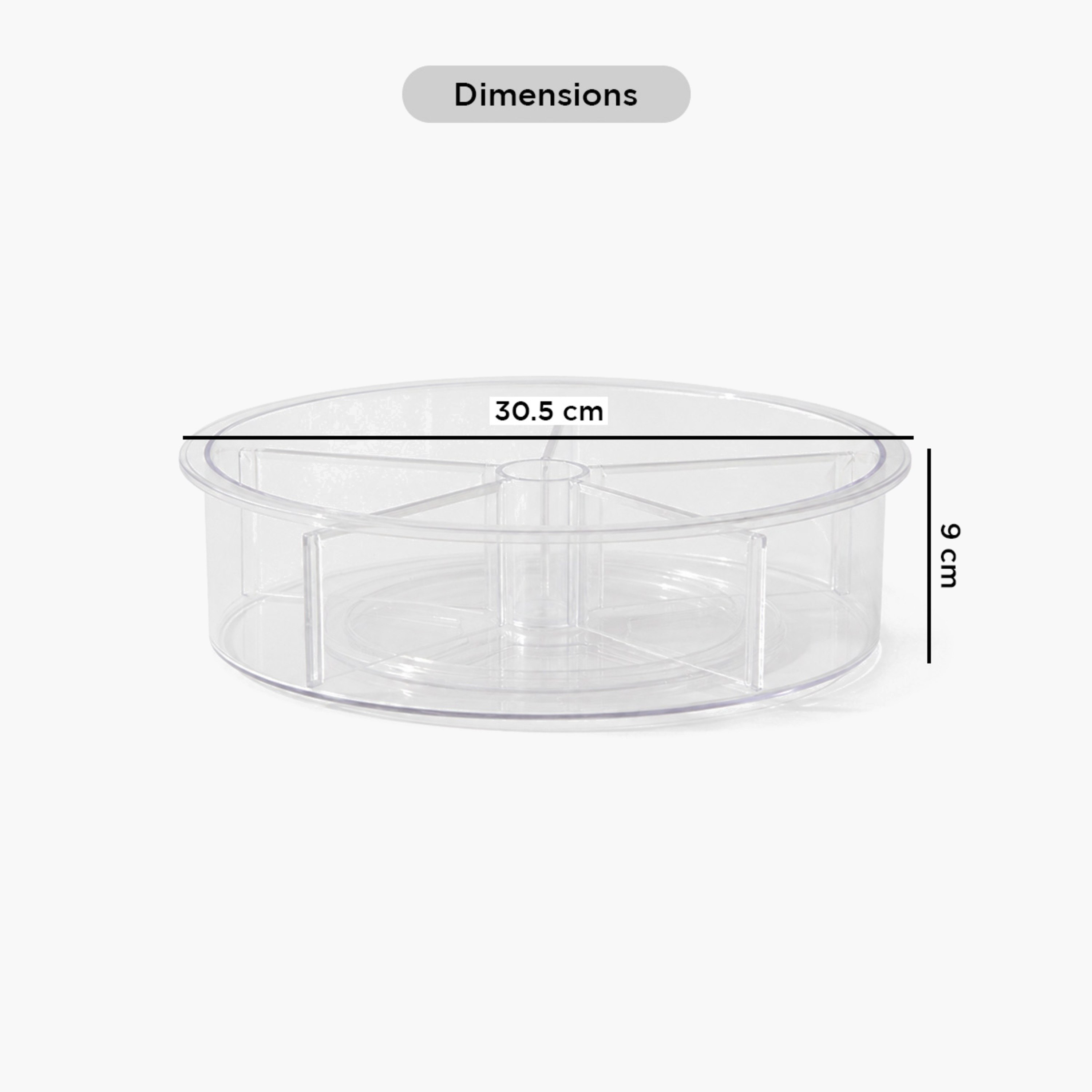 Omega Lazy Suzan Fridge Organiser - 30.5x30.5x9 cm-hbxkitchen-kitchenware-kitchenaccessories-image-8