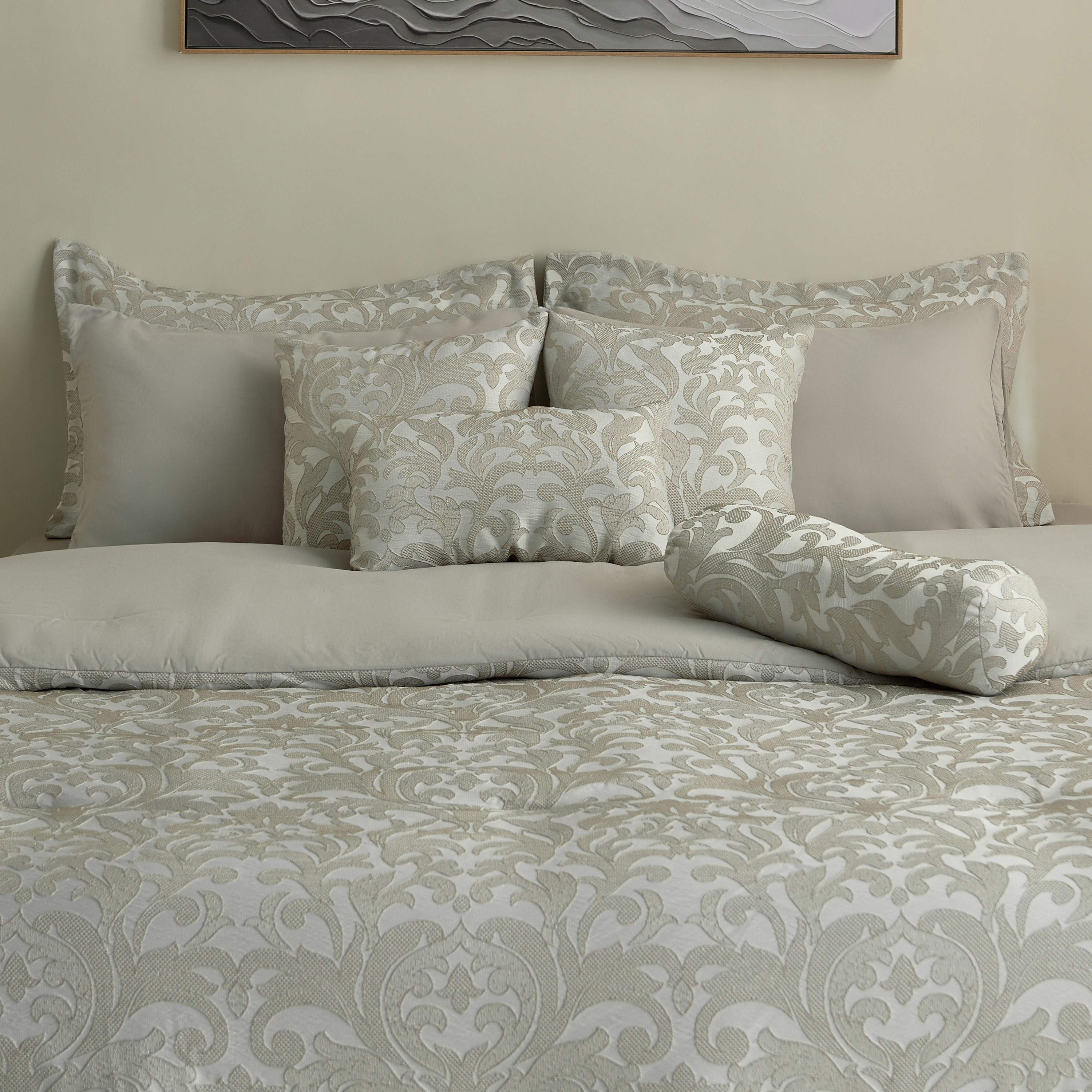 Artisan Damask 10-Piece Flora BIAB Super King Comforter Set - 240x260 cm-hbxhomeware-hbxbedroom-image-2