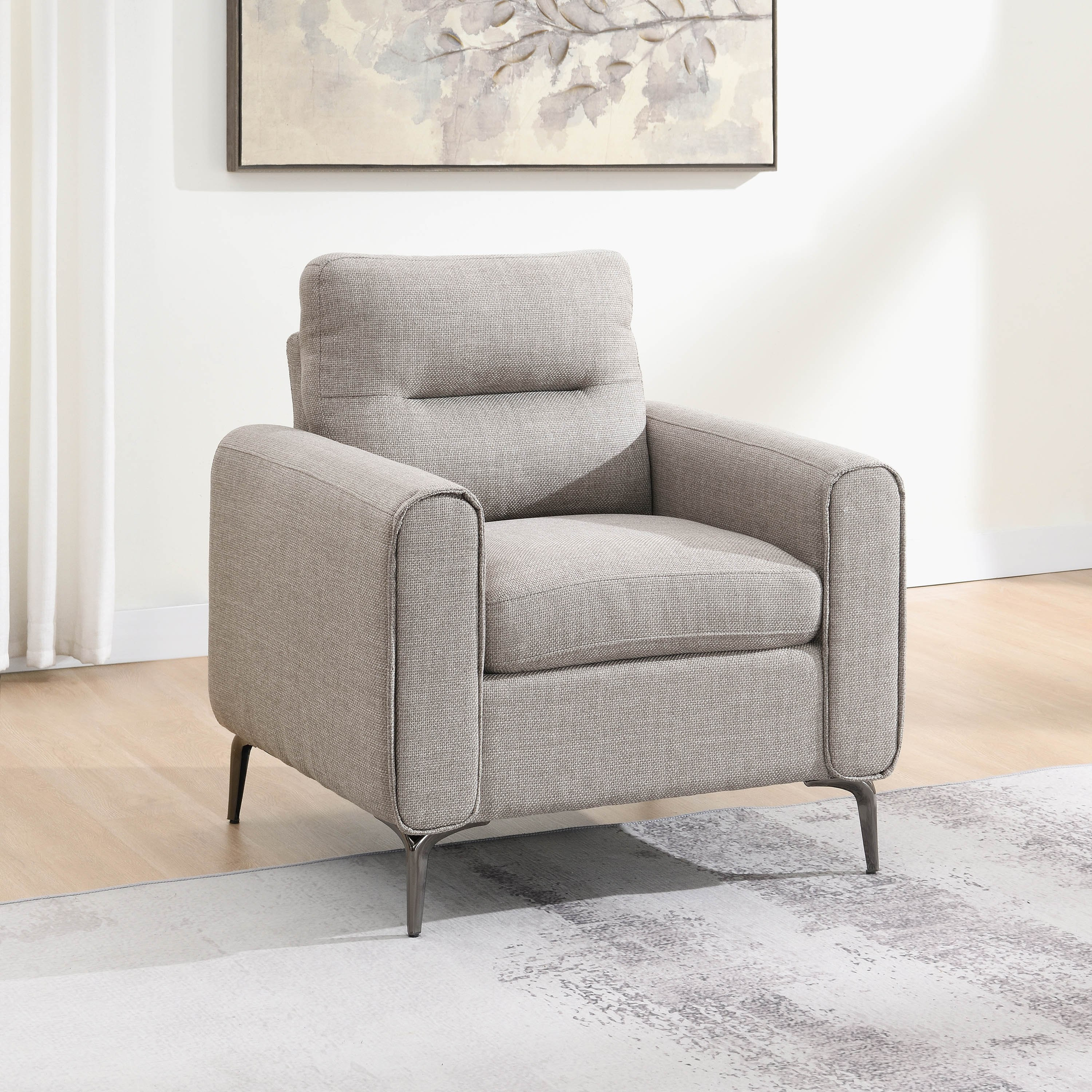 Movo Velora Armchair Fabric Sofa-hbxlivingroom-sofasandarmchairs-sofas-image-1