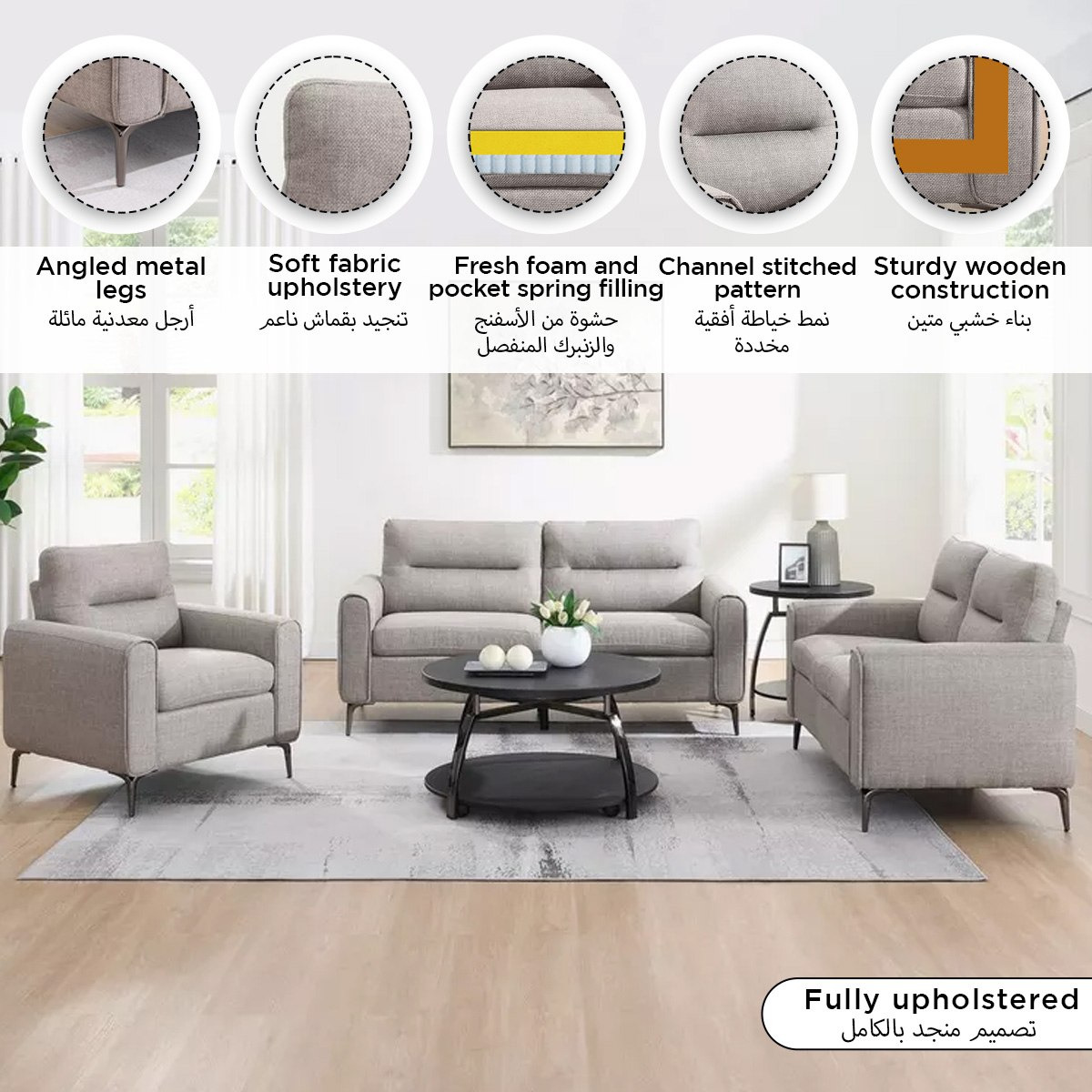 Movo Velora Armchair Fabric Sofa-hbxlivingroom-sofasandarmchairs-sofas-image-9