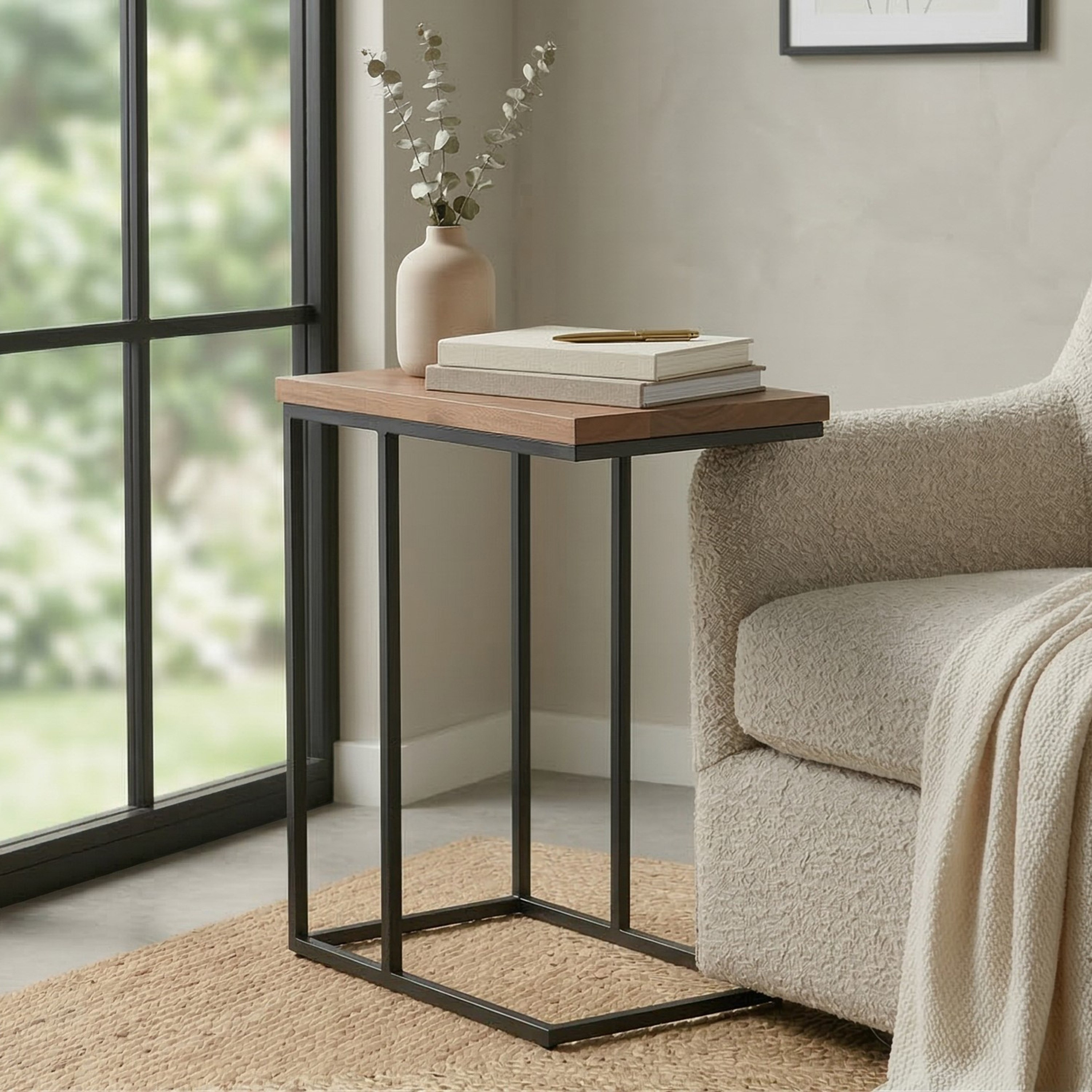 Cavon Avenue Solid Wood Top C Table-hbxfurniture-livingroom-endtables-image-1