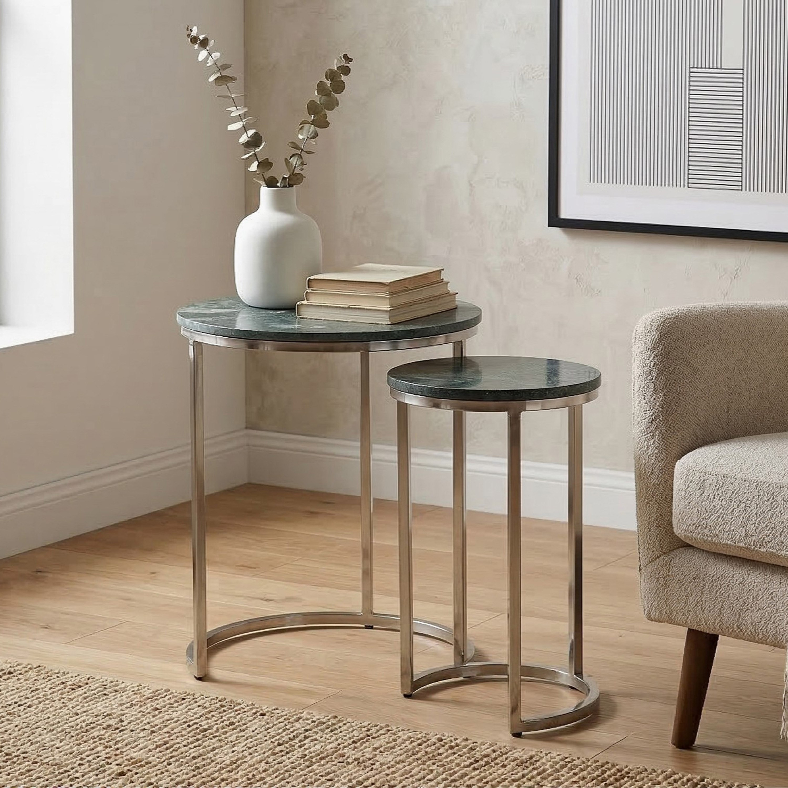 Cavon Portia Genuine Marble Top Nest of Tables - Set of 2-hbxfurniture-livingroom-nestingtables-image-2