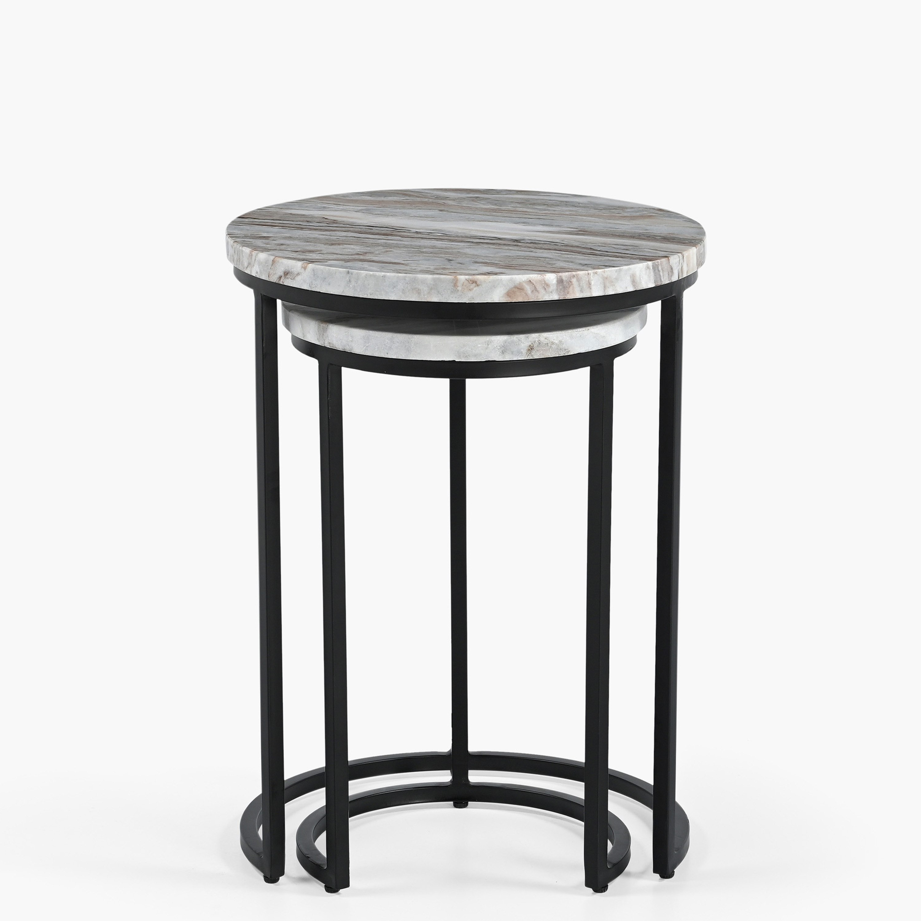 طقم طاولات متداخلة بسطح رخامي أصلي بورتيا من كافون - قطعتين-hbxfurniture-livingroom-nestingtables-image-5