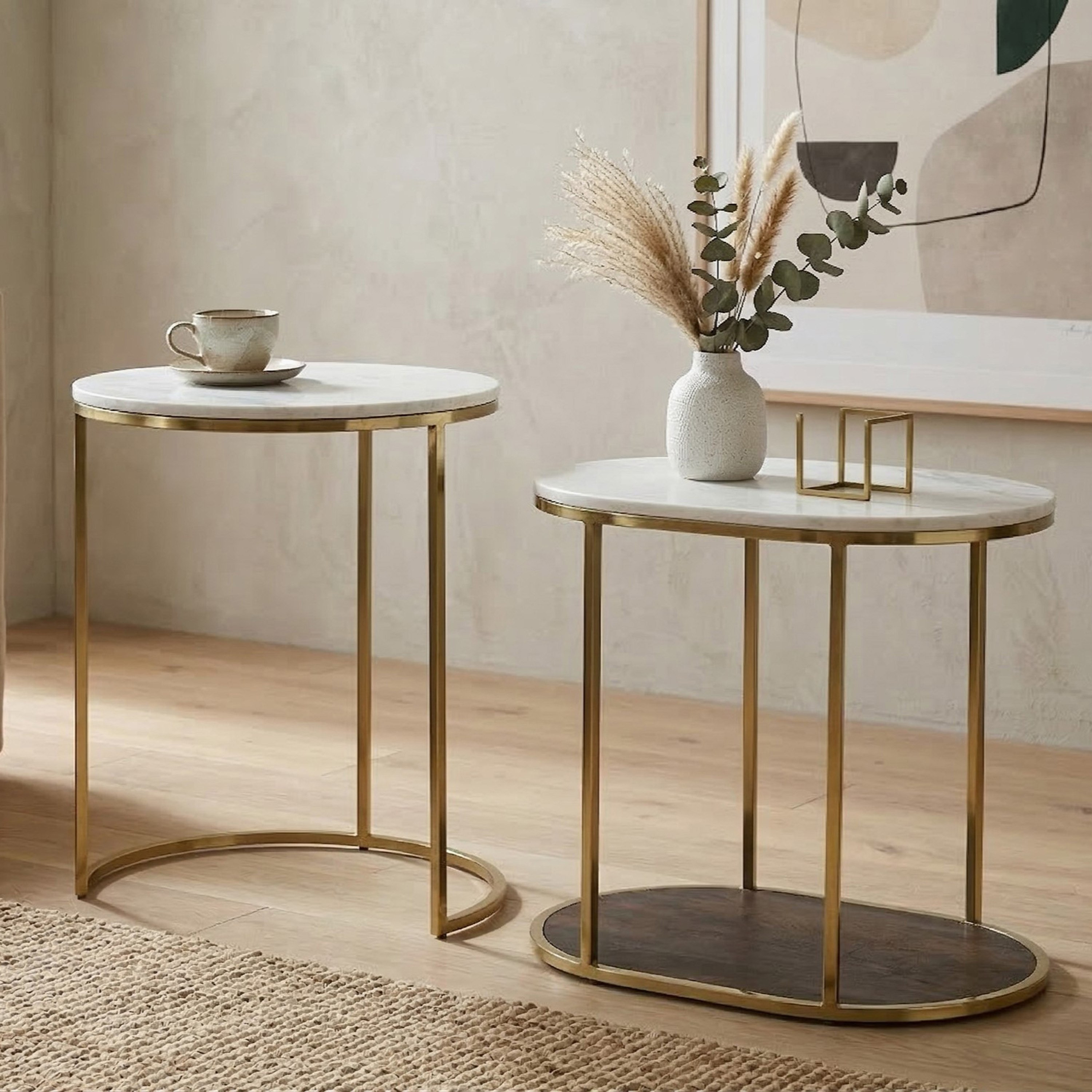 Cavon Evana Genuine Marble Top Nest of Tables - Set of 2-hbxfurniture-livingroom-nestingtables-image-2