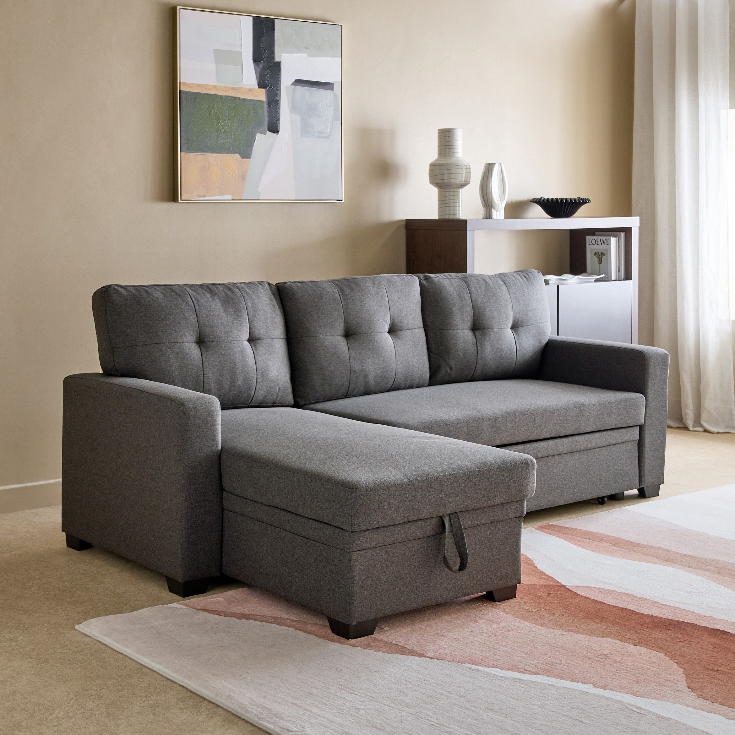 Neo 3-Seater Reversible Corner Sofa with Pullout Sofa Bed and Chaise Storage-hbxfurniture-sofasandarmchairs-sofabeds-image-2