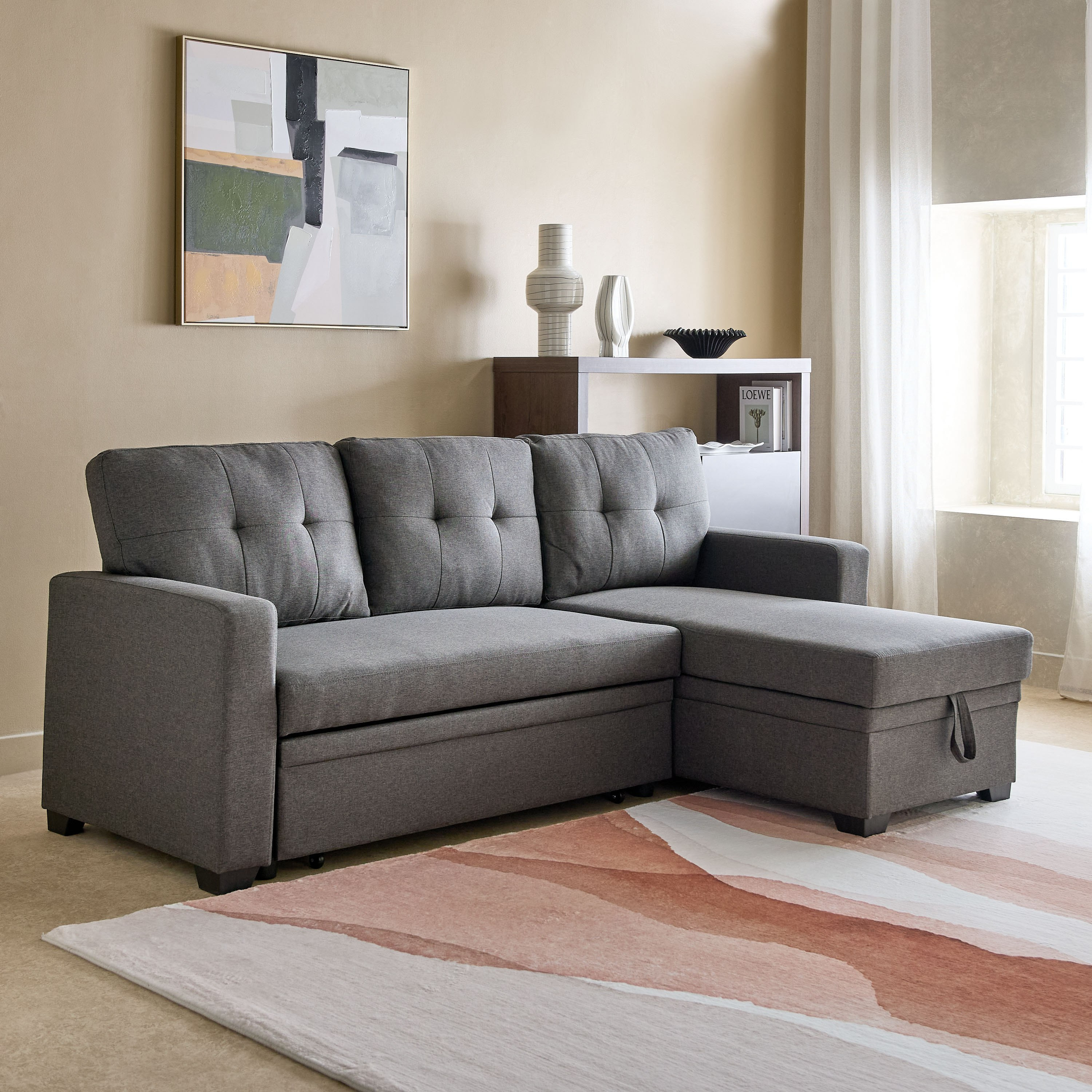 Neo 3-Seater Reversible Corner Sofa with Pullout Sofa Bed and Chaise Storage-hbxfurniture-sofasandarmchairs-sofabeds-image-3