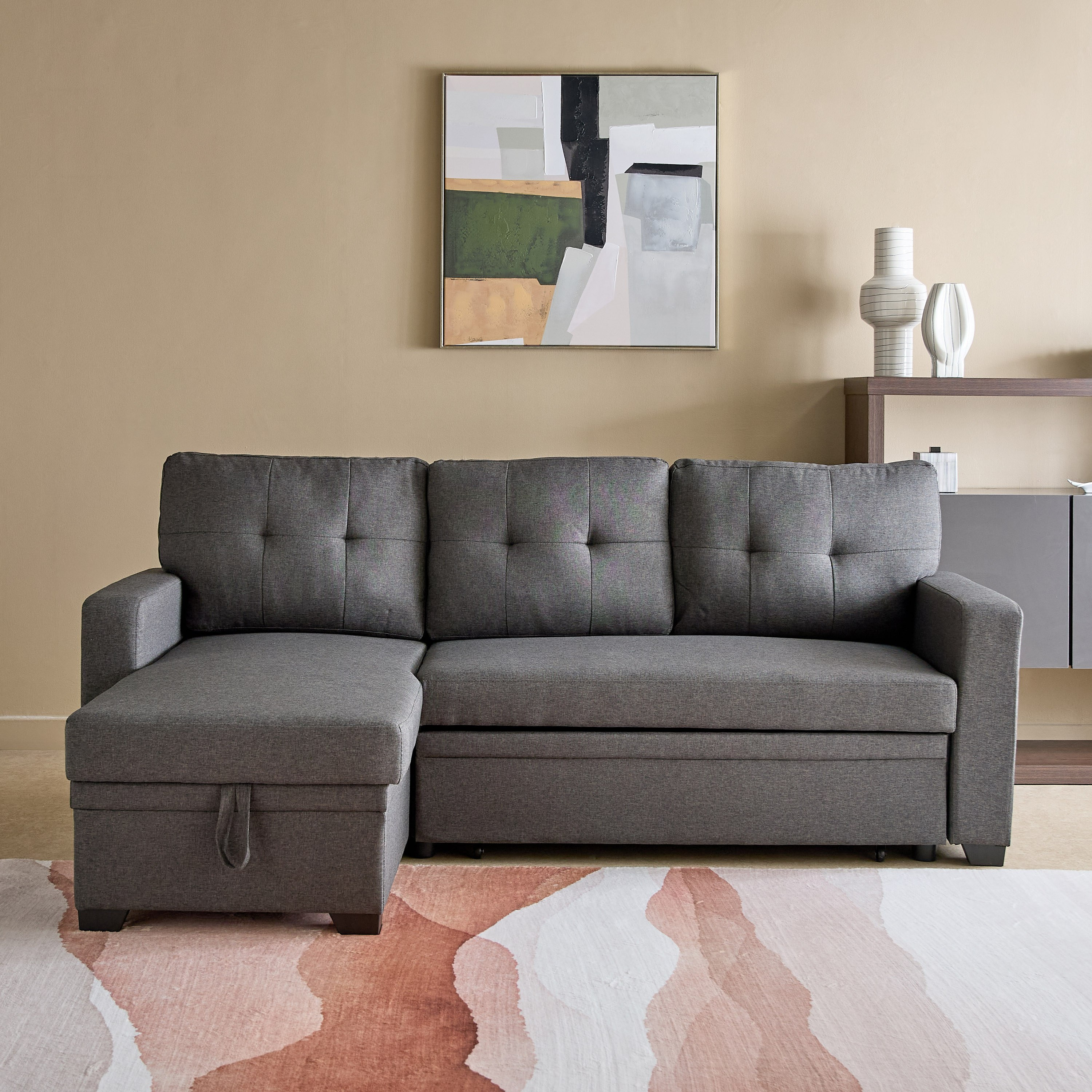 Neo 3-Seater Reversible Corner Sofa with Pullout Sofa Bed and Chaise Storage-hbxfurniture-sofasandarmchairs-sofabeds-image-4