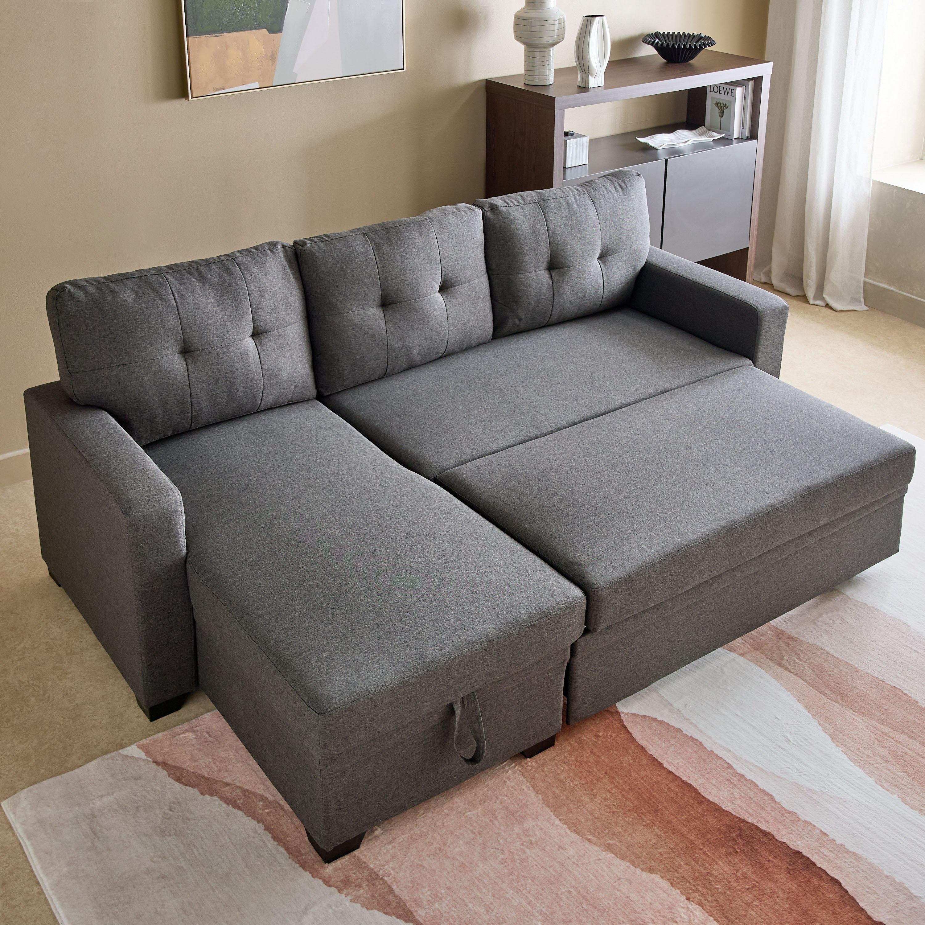 Neo 3-Seater Reversible Corner Sofa with Pullout Sofa Bed and Chaise Storage-hbxfurniture-sofasandarmchairs-sofabeds-image-7