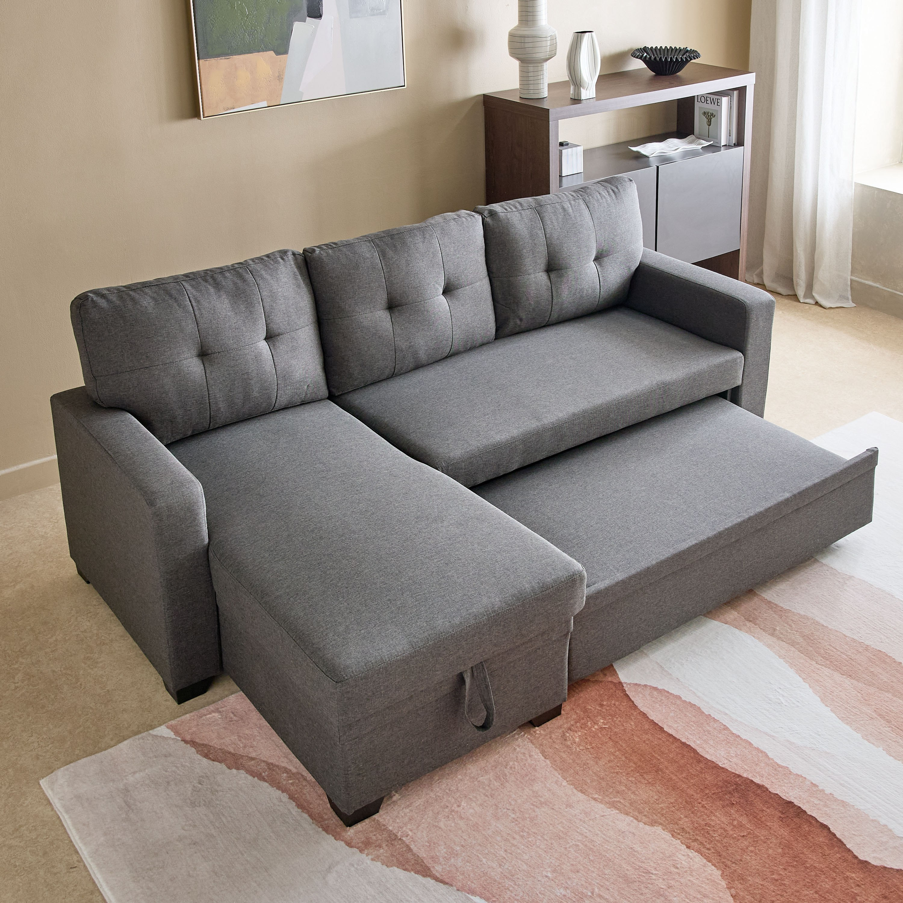 Neo 3-Seater Reversible Corner Sofa with Pullout Sofa Bed and Chaise Storage-hbxfurniture-sofasandarmchairs-sofabeds-image-8