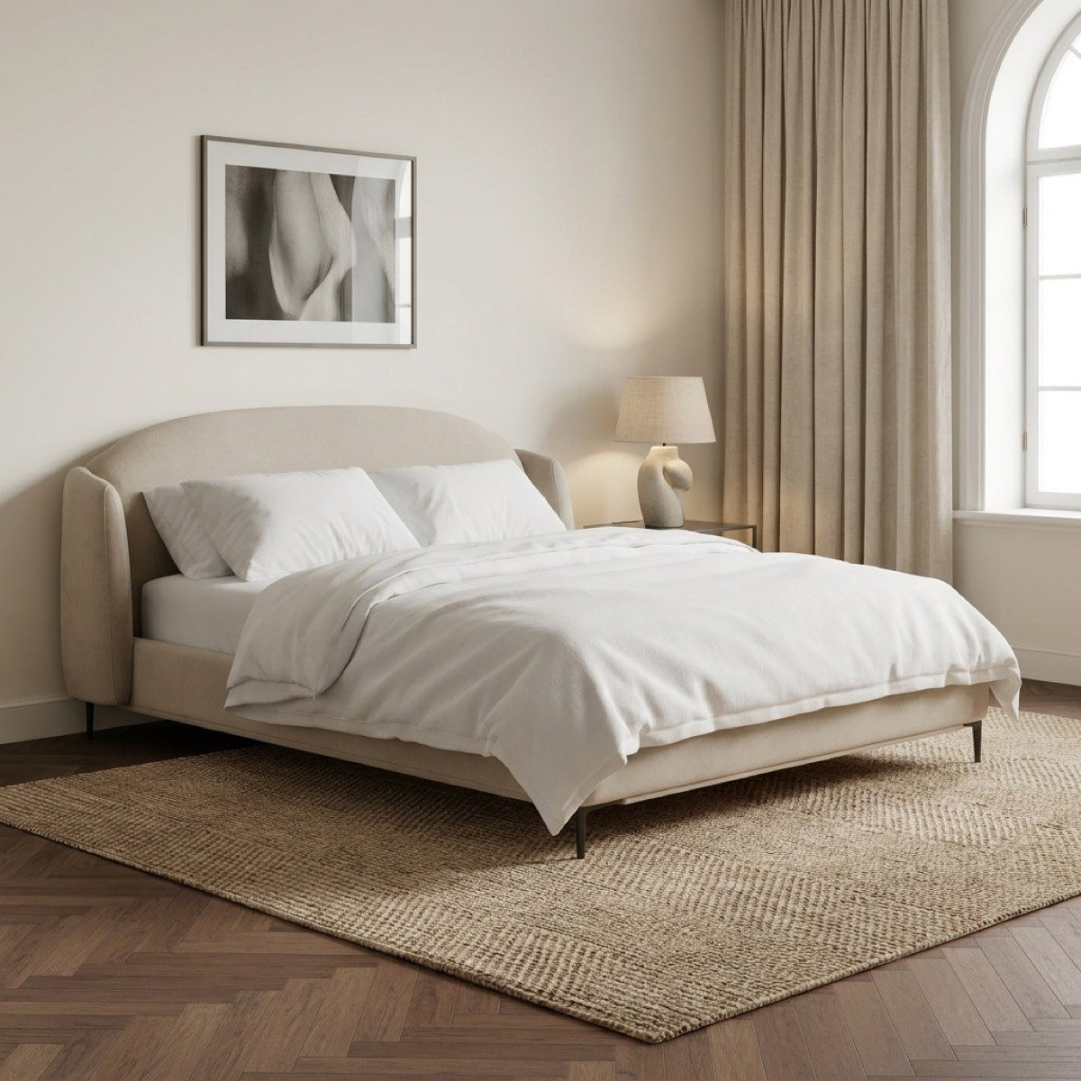 Marwell Dona Upholstered Super King Bed - 200x200 cm-hbxbedroom-bedsandbedsets-beds-superking-image-1