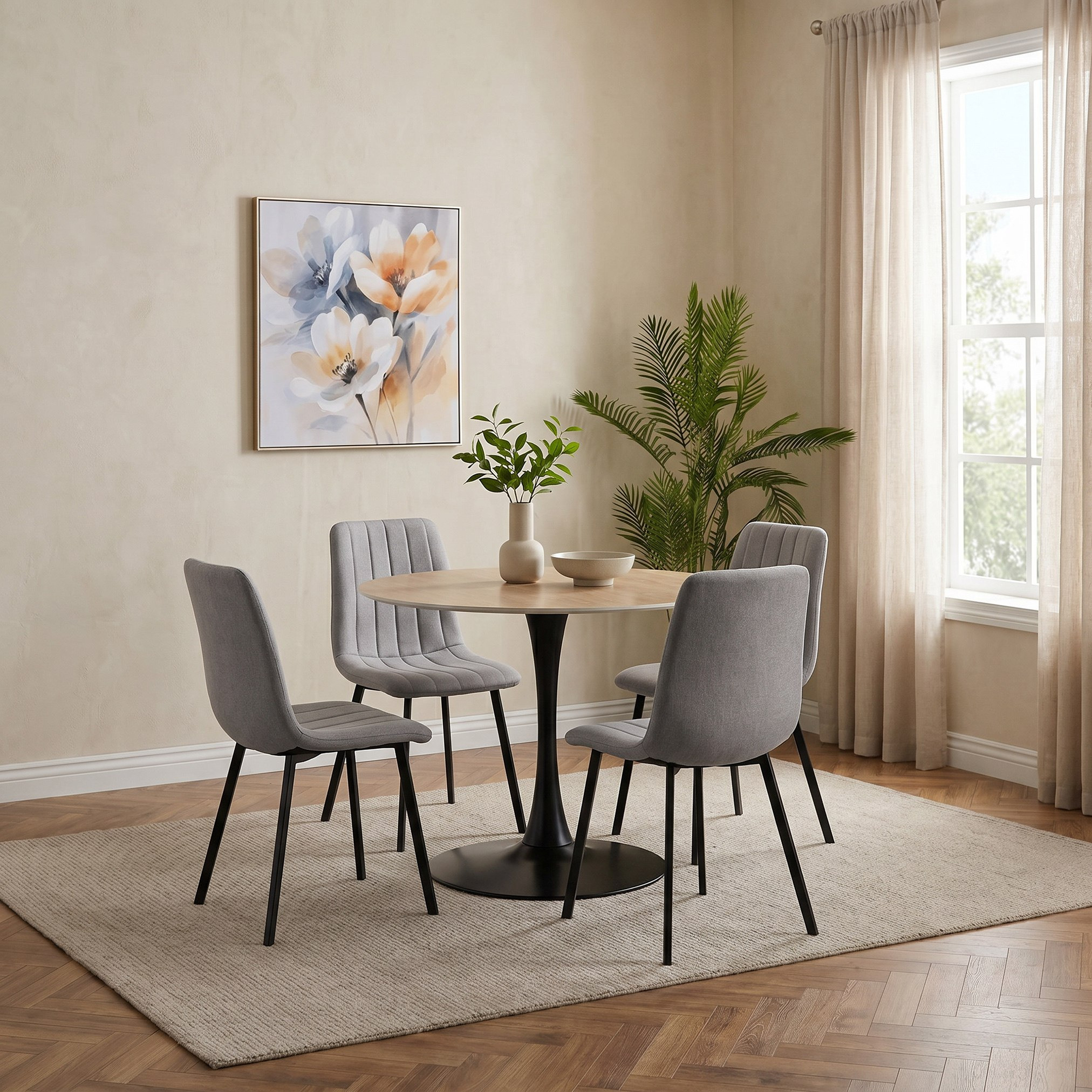 Elvis Sintered Stone 4-Seater Round Dining Table-hbxfurniture-diningtablesandsets-diningtables-fourseater-image-6