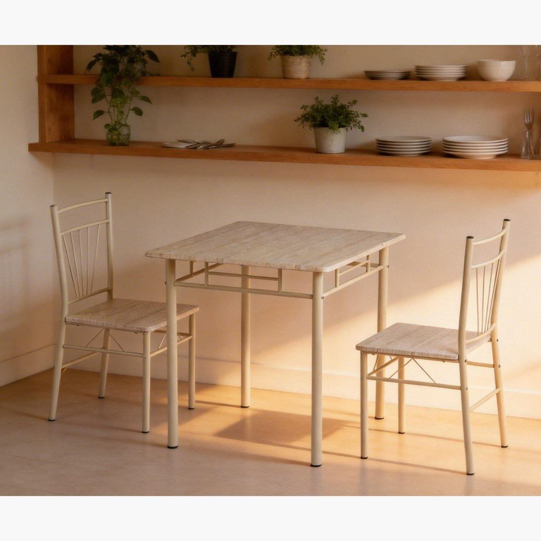 طقم طاولة سفرة ترافيرتين مقعدين إيز من موفو-hbxfurniture-diningtablesandsets-diningsets-twoseater-image-1