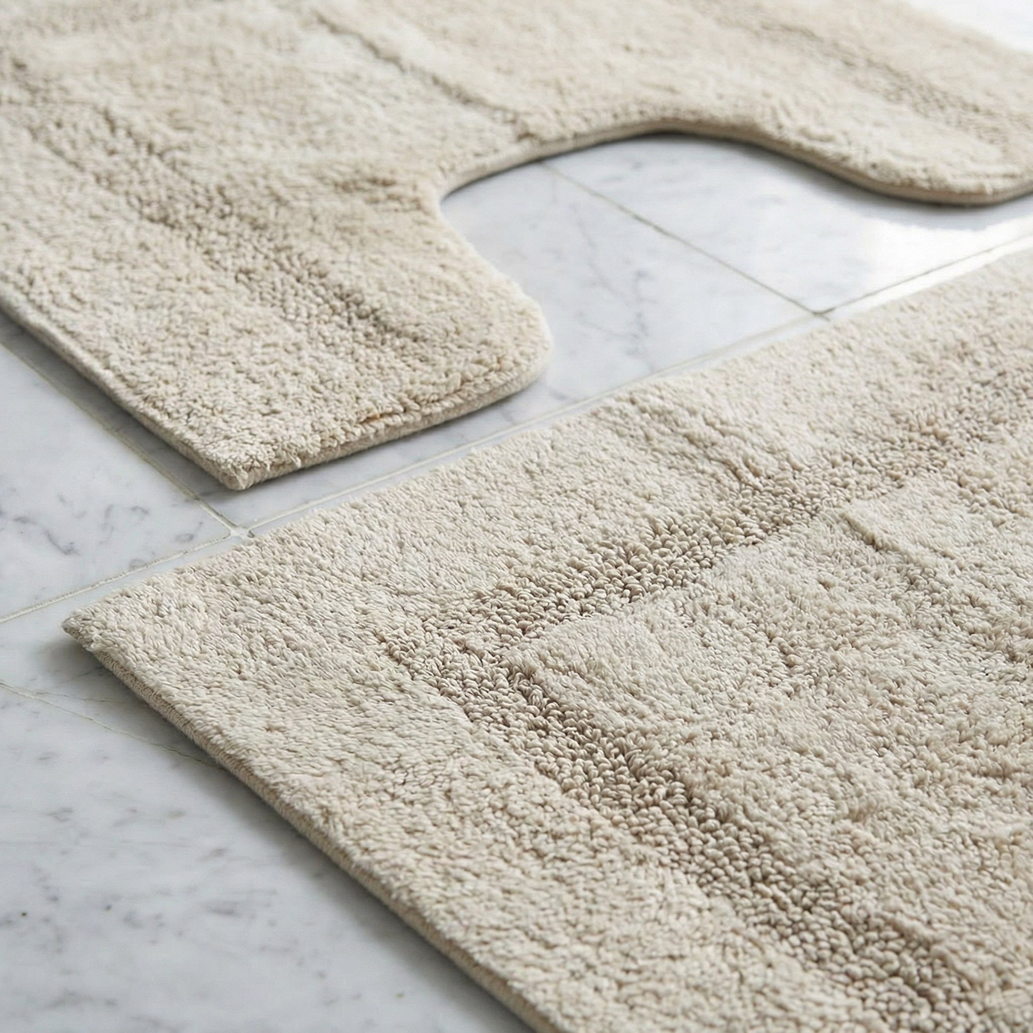 Atlanta 2-Piece Solid Cotton Bath Mat Set - 50x80 cm and 45x50 cm-hbxbedroom-floorcoverings-bathmats-image-2