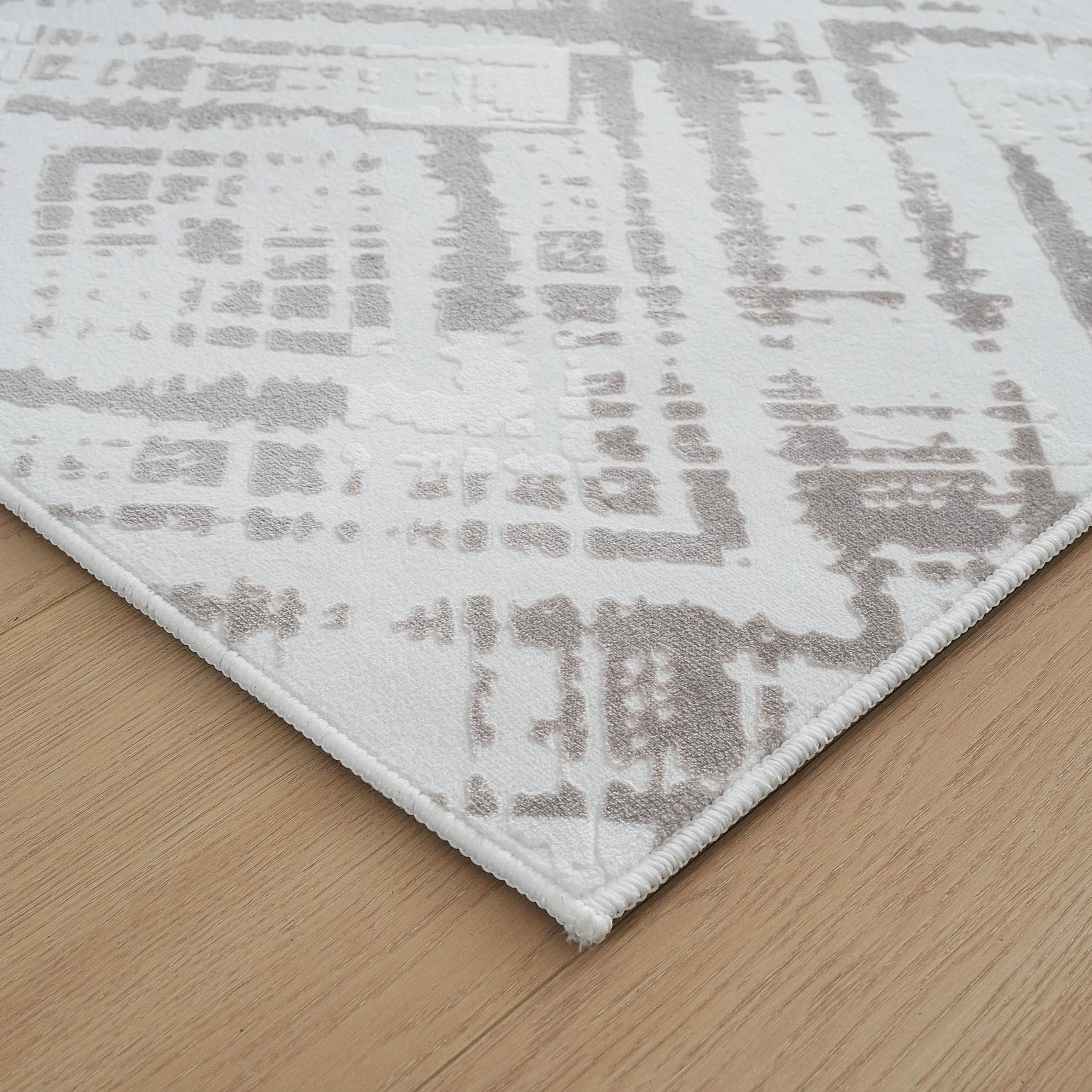 Ontario Dimo Stripes Printed Flannel Rug - 110x160 cm-hbxdecorandfurnishings-floorcoverings-rugs-image-2