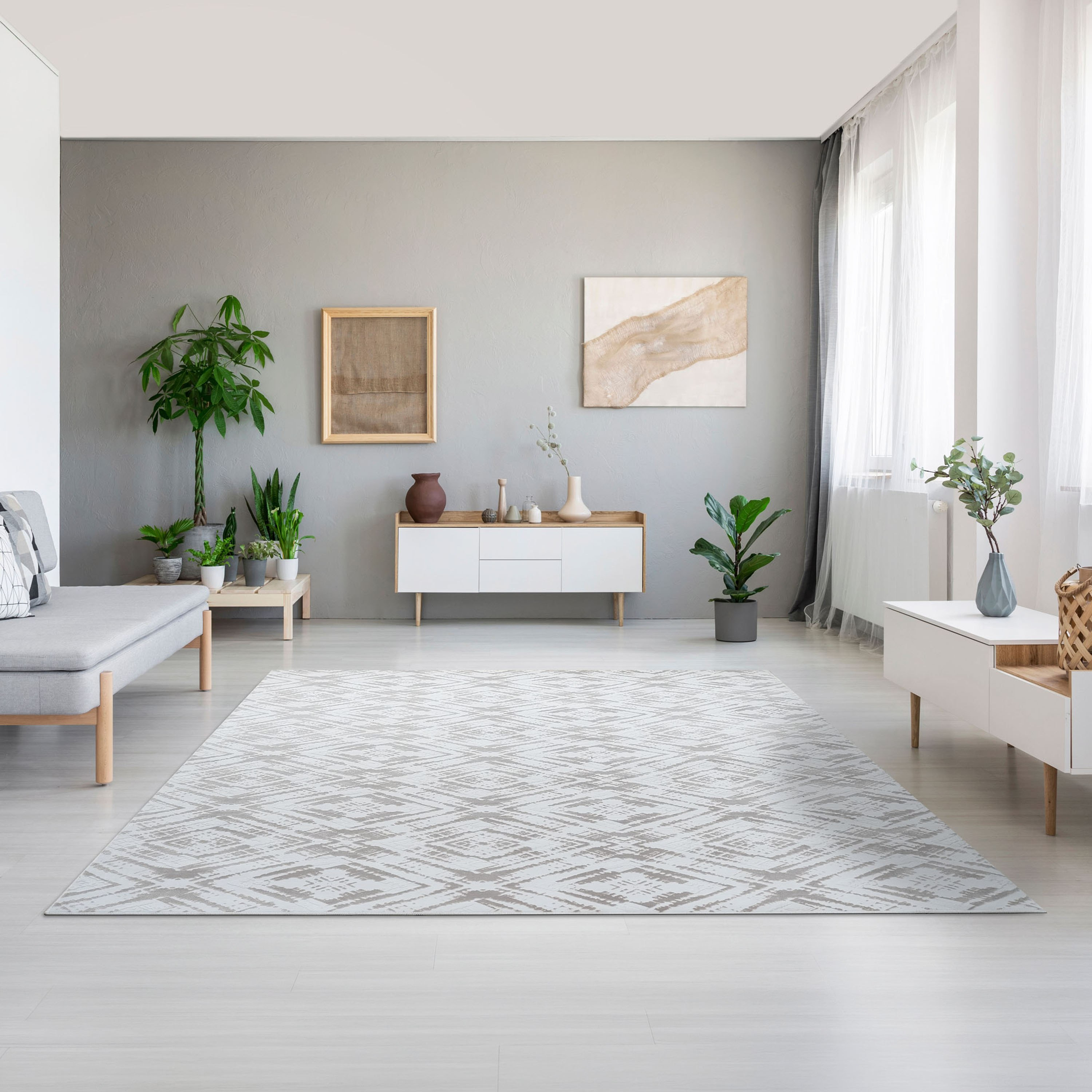 Ontario Dimo Printed Flannel Rug - 200x300 cm-hbxdecorandfurnishings-floorcoverings-rugs-image-1