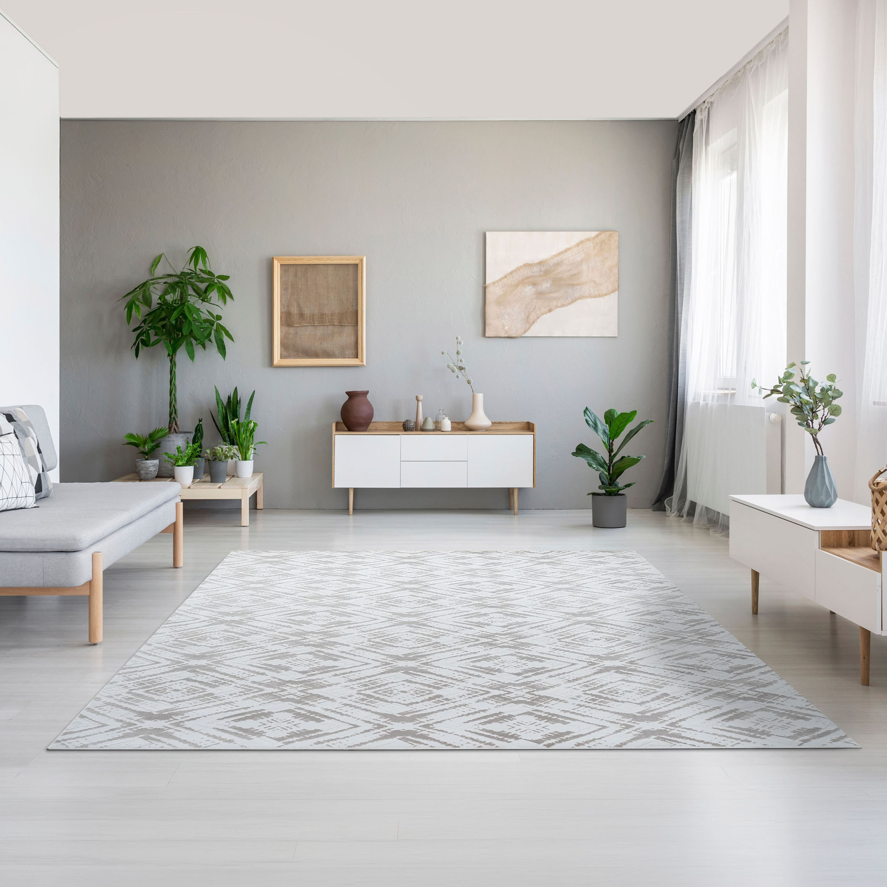 Ontario Dimo Printed Flannel Rug - 250x360 cm-hbxdecorandfurnishings-floorcoverings-rugs-image-1