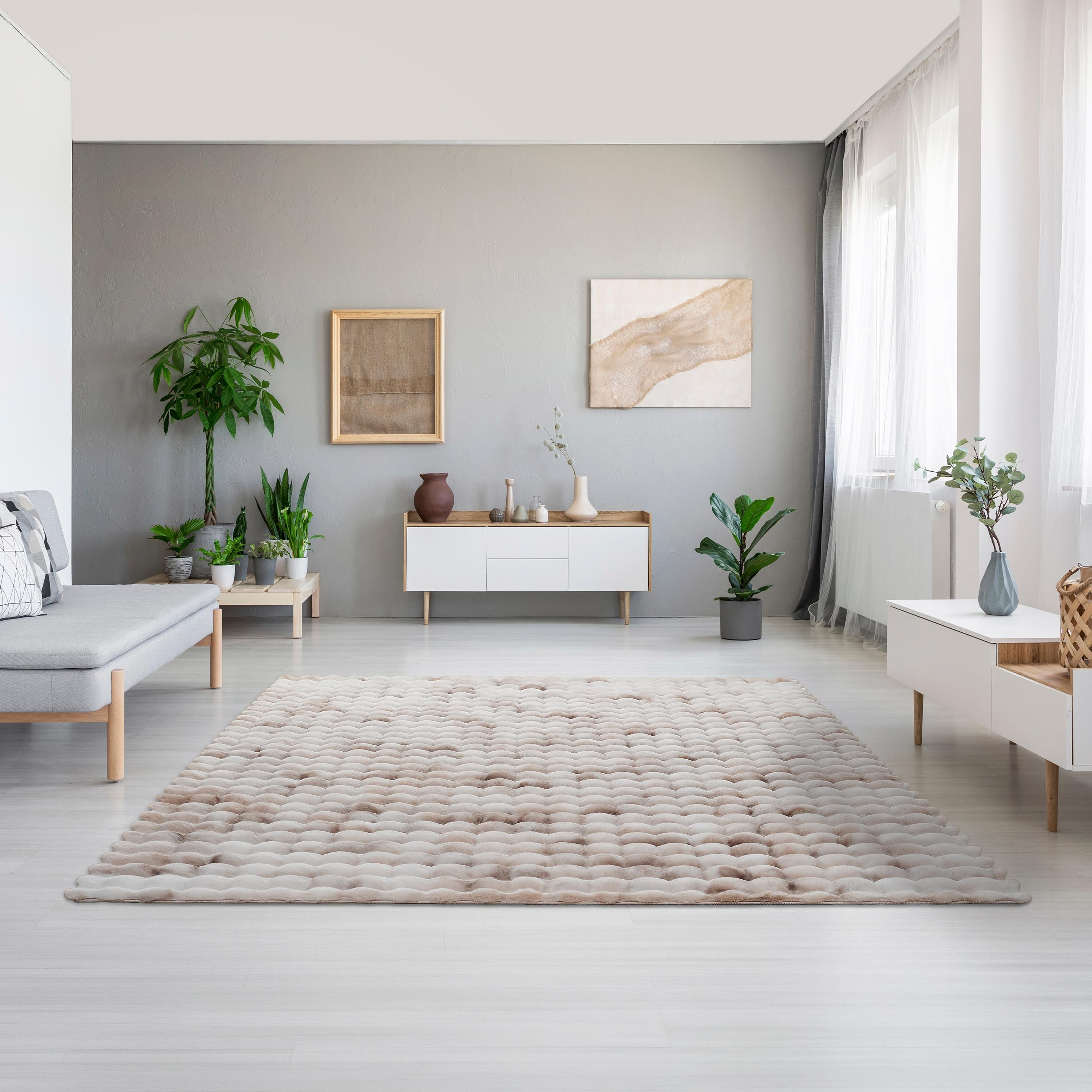 سجادة فرو أرنب بتصميم فقاعات وبطبعات من تيمي - 240x360 سم-hbxdecorandfurnishings-floorcoverings-rugs-image-5