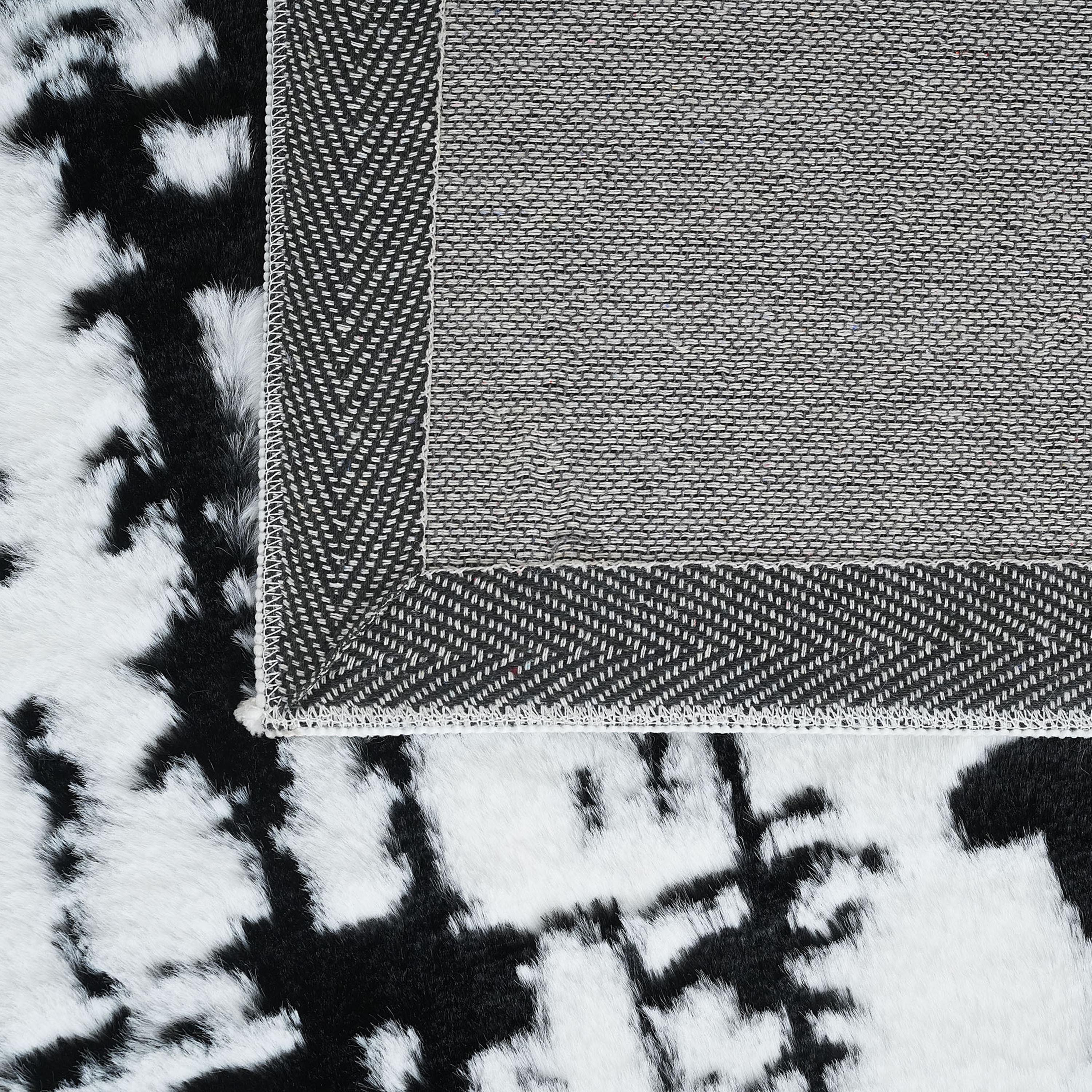 Timmy Mono Rabbit Fur Monochrome Rug - 240x360 cm-hbxdecorandfurnishings-floorcoverings-rugs-image-3