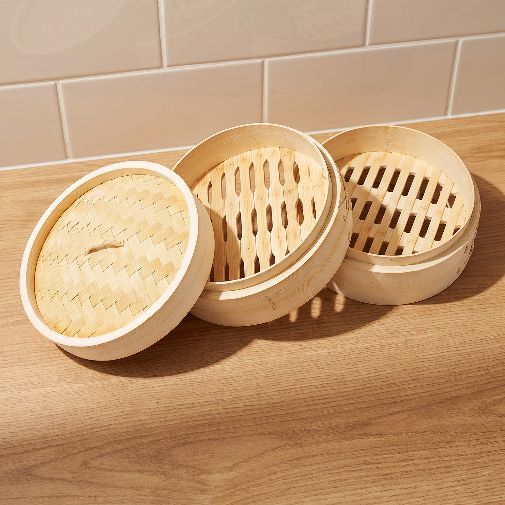 Bamboo 2-Tier Steamer - 14.5x18 cm-hbxhomeware-hbxkitchen-image-1